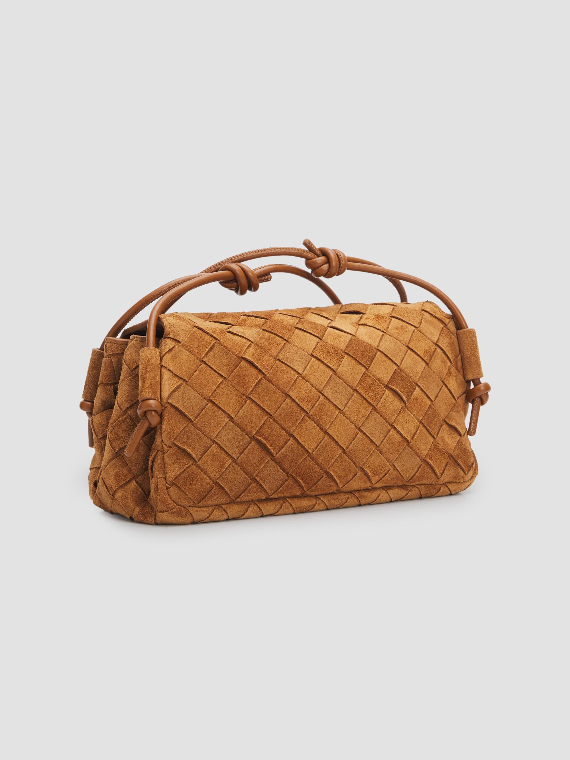 Bottega Veneta Notturno Intrecciato Suede Pouch | Saks Fifth Avenue