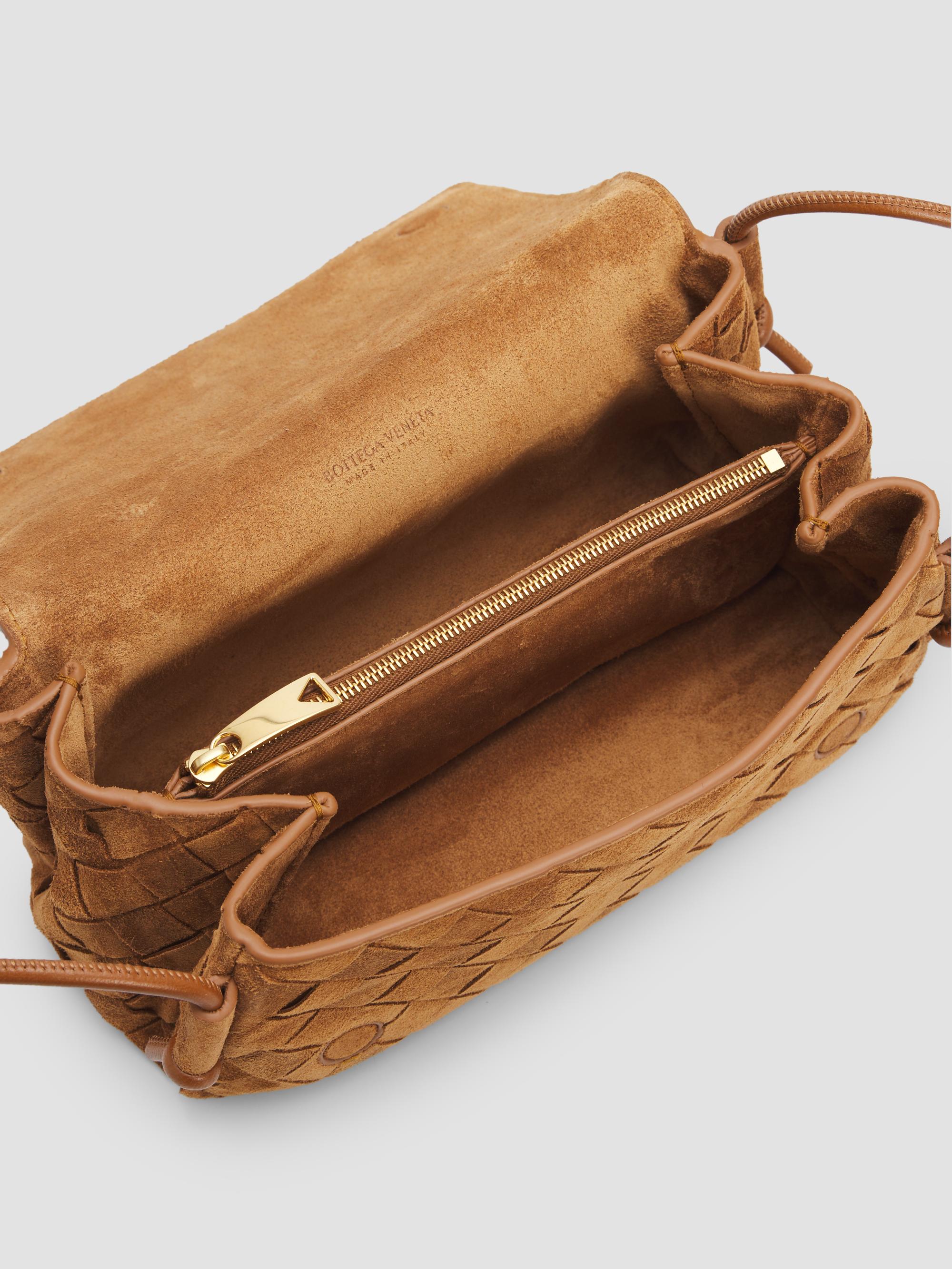 Bottega Veneta Notturno Intrecciato Suede Pouch | Saks Fifth Avenue