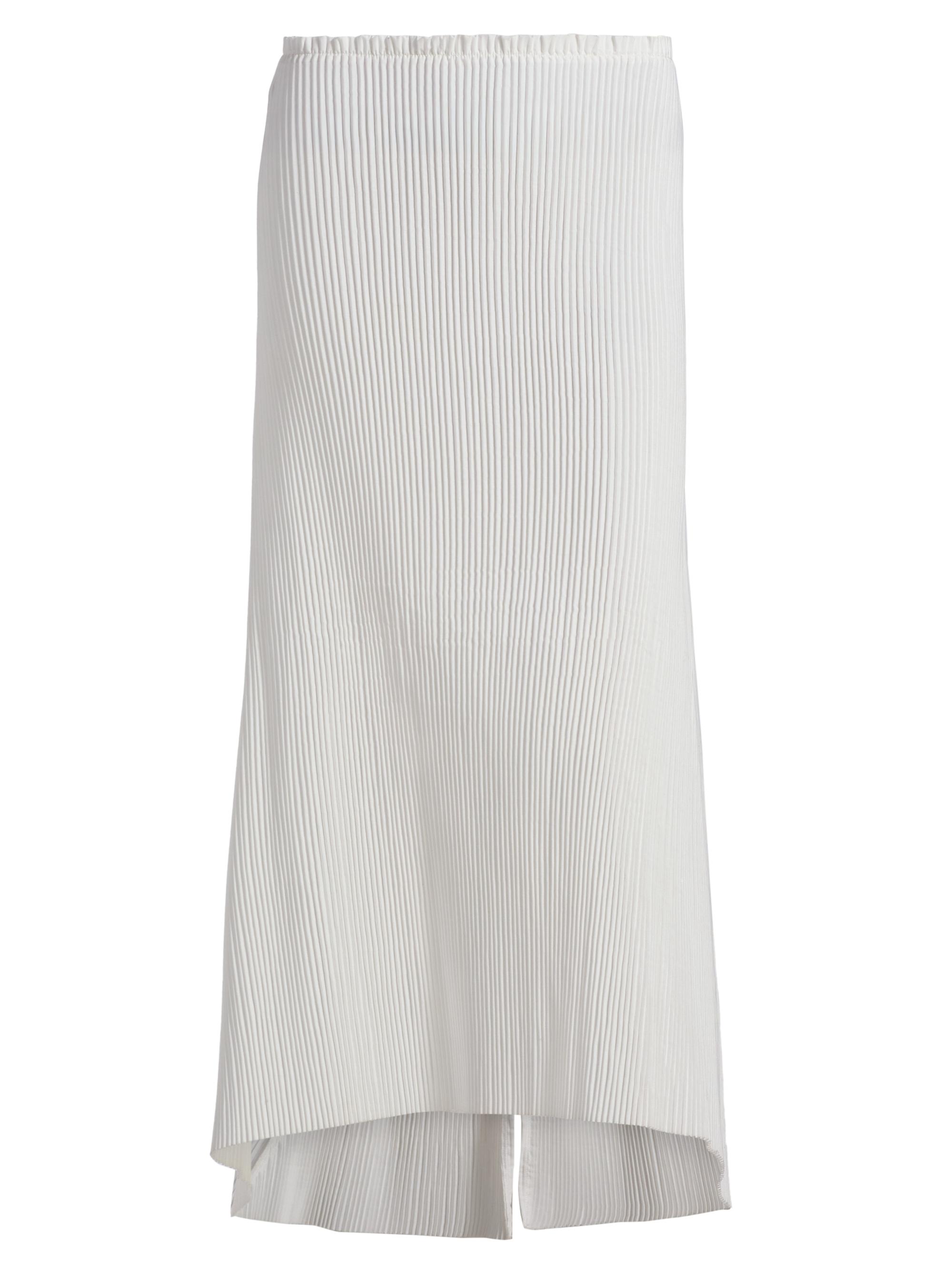 Co Women's Plisse High-Low Midi-Skirt - Off White