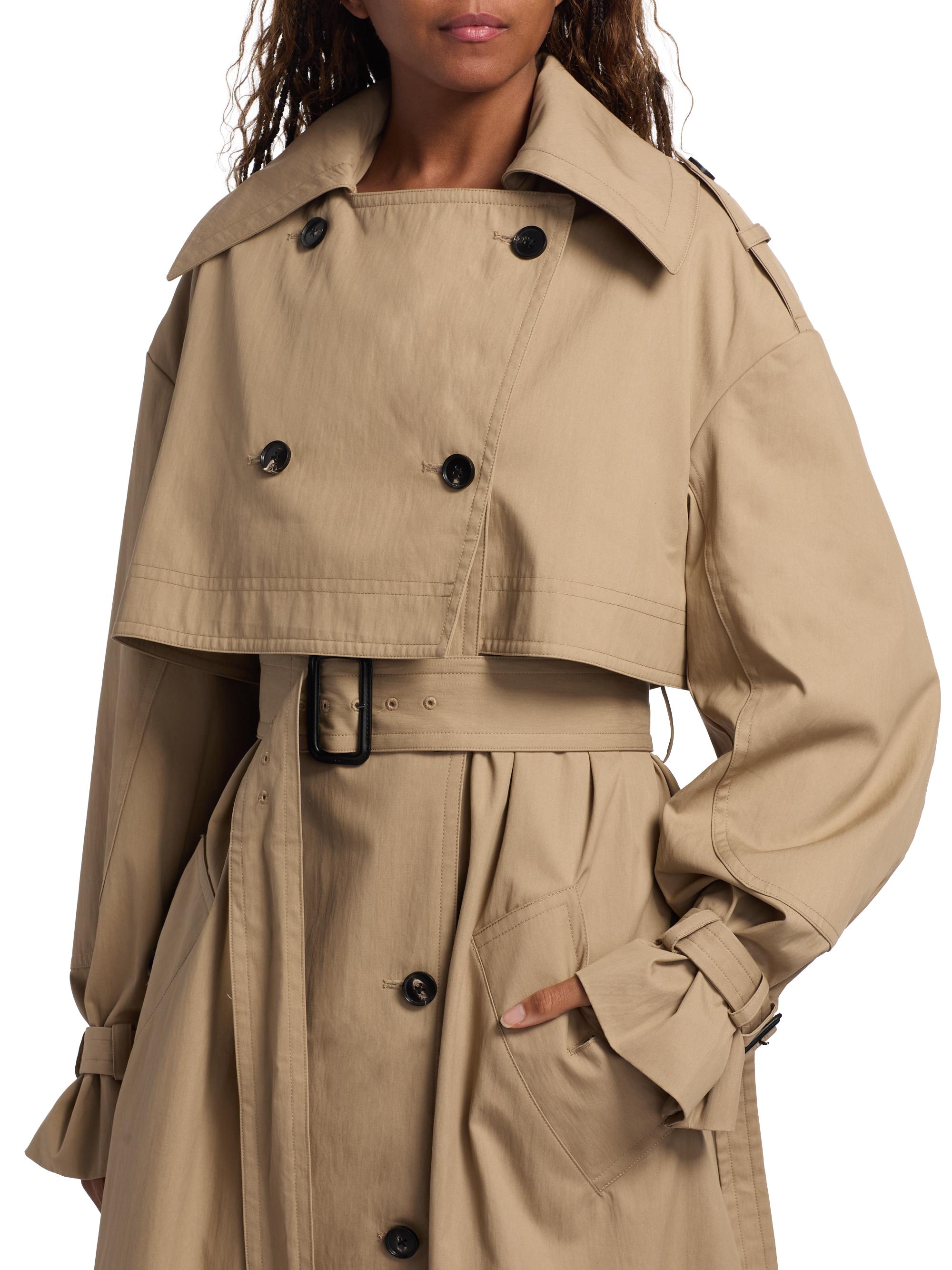 Co Double-Layered Cotton-Blend Trench Coat | Saks Fifth Avenue