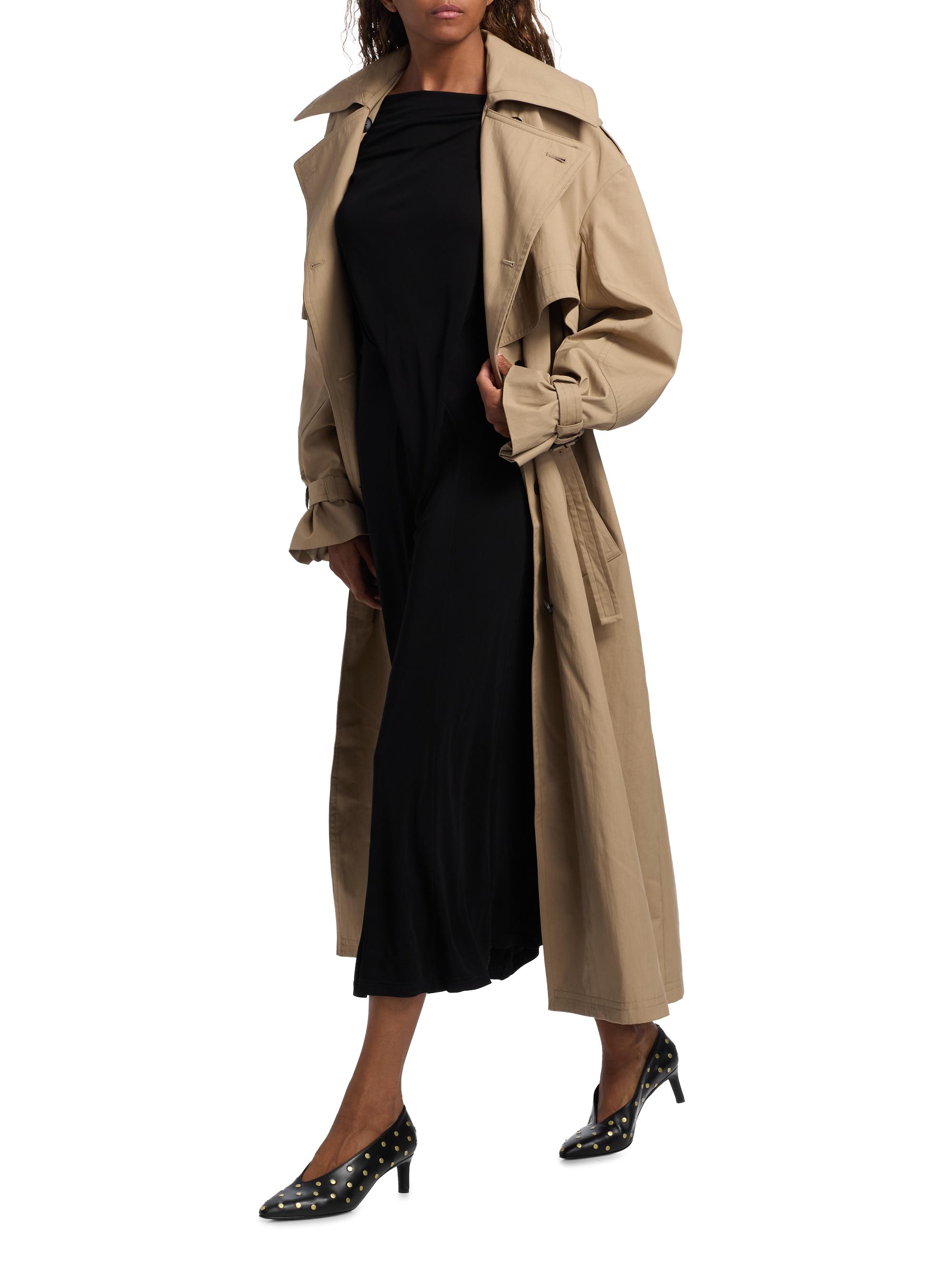 Co Double-Layered Cotton-Blend Trench Coat | Saks Fifth Avenue