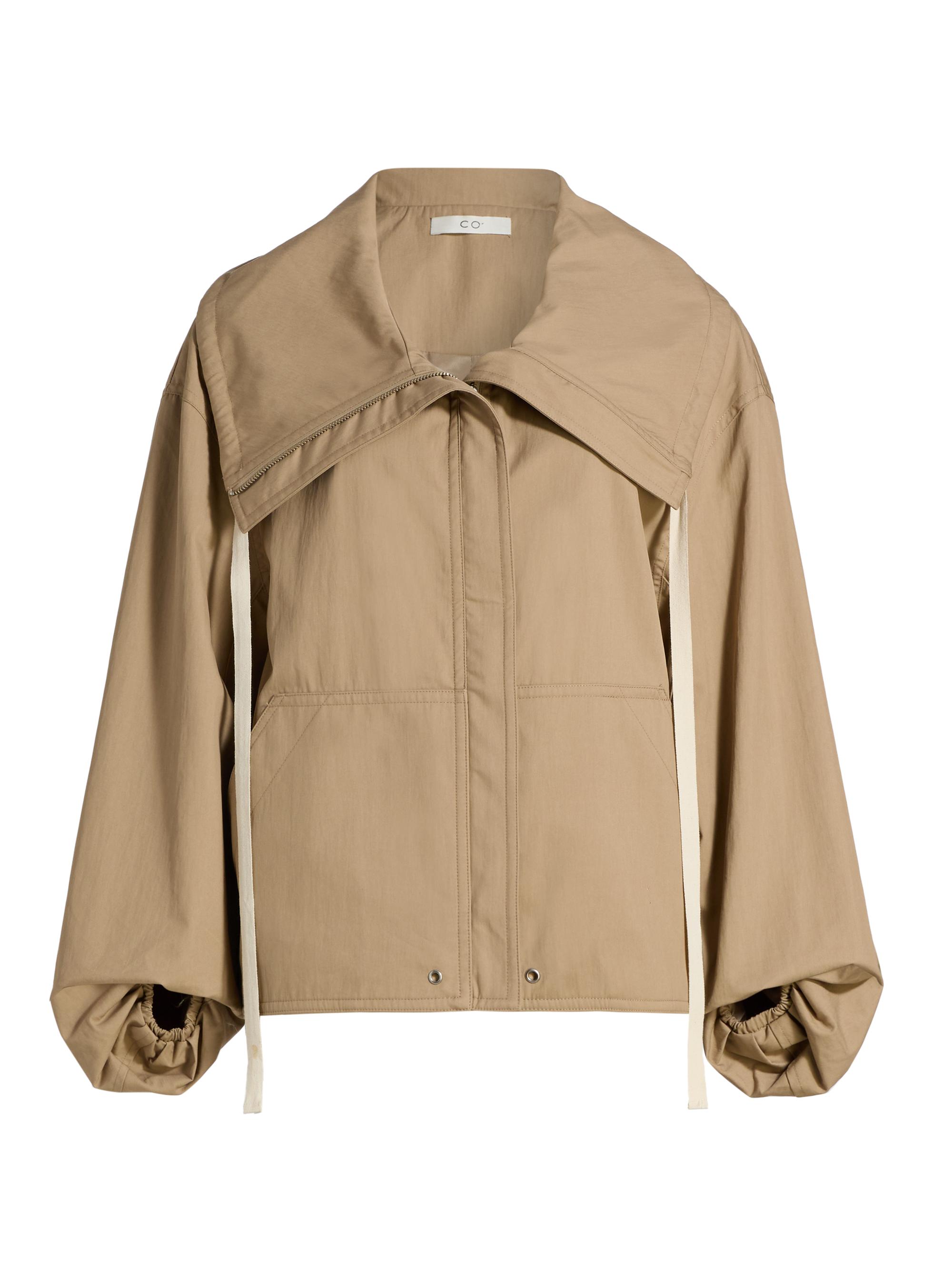 Co Women's Drawstring tton-Blend Jacket - Camel