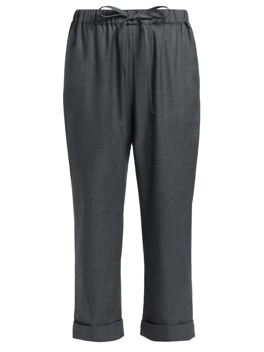 Co Women's Turn Up Cuff Wool Crop Joggers In Gray