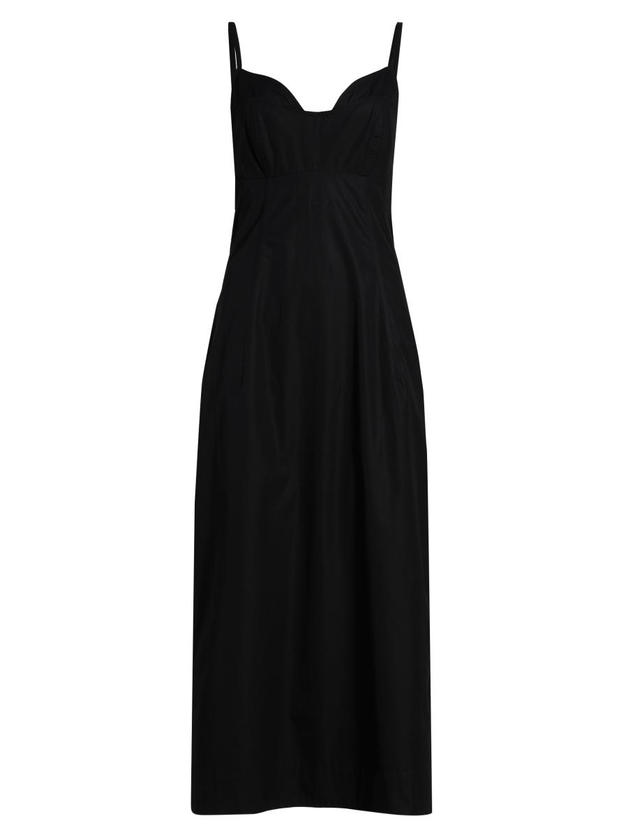 Co Women's Bustier Tton Midi-dress In Black