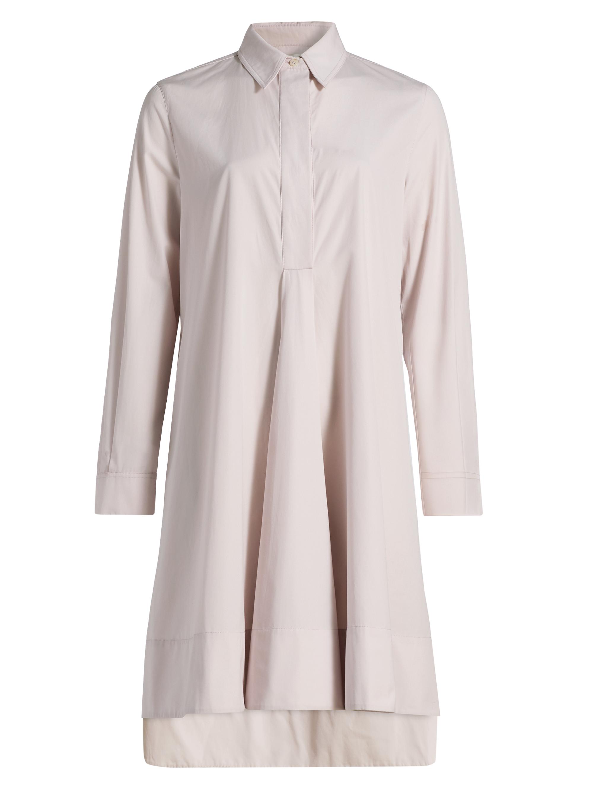 Co Women's Pleated tton A-Line Knee-Length Shirtdress - Orchid