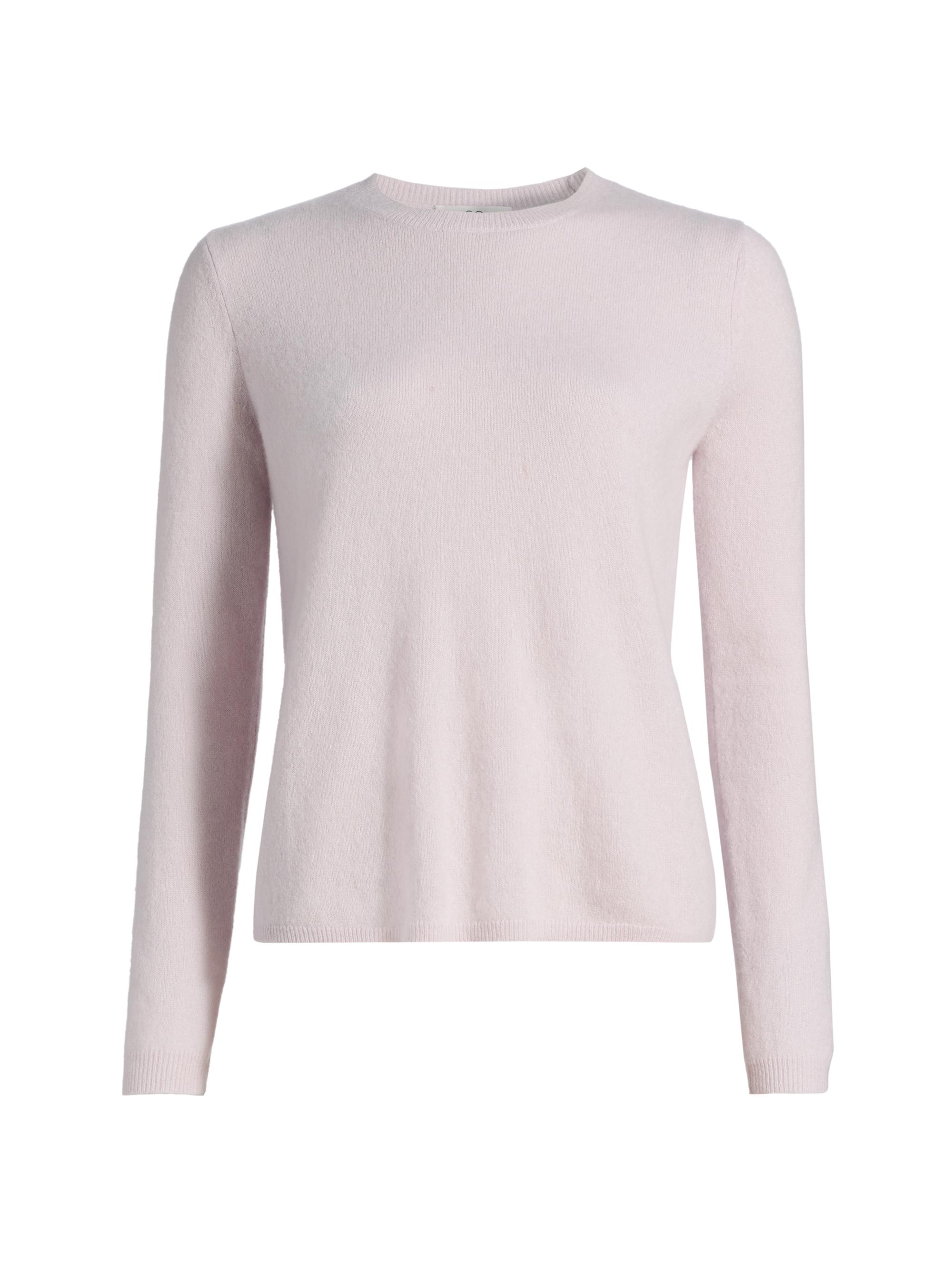 Co Women's Crewneck Rib-Knit Cashmere-Silk Sweater - Orchid Ice