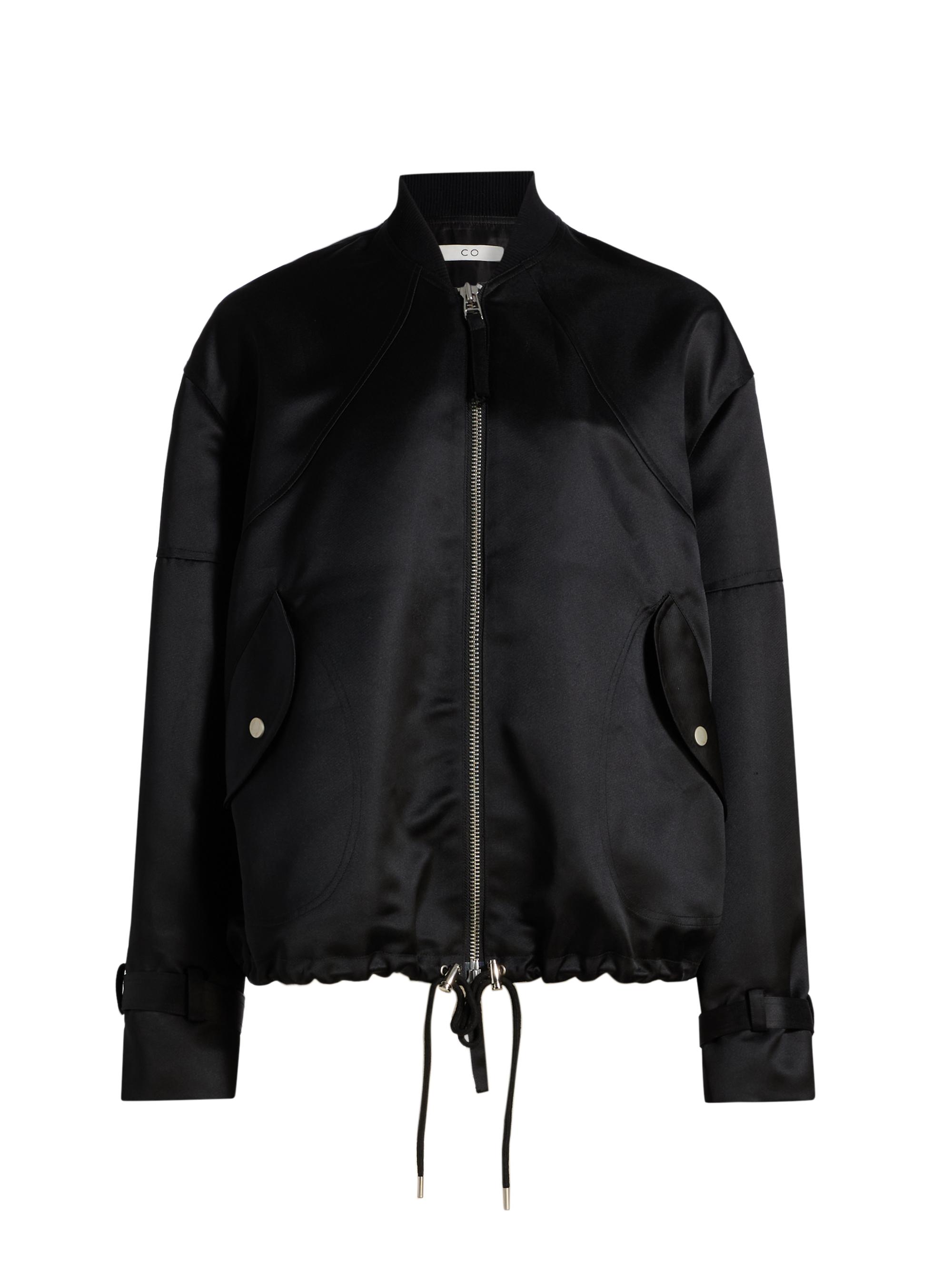 Co Women's Raglan Sleeve Sports Bomber Jacket - Black