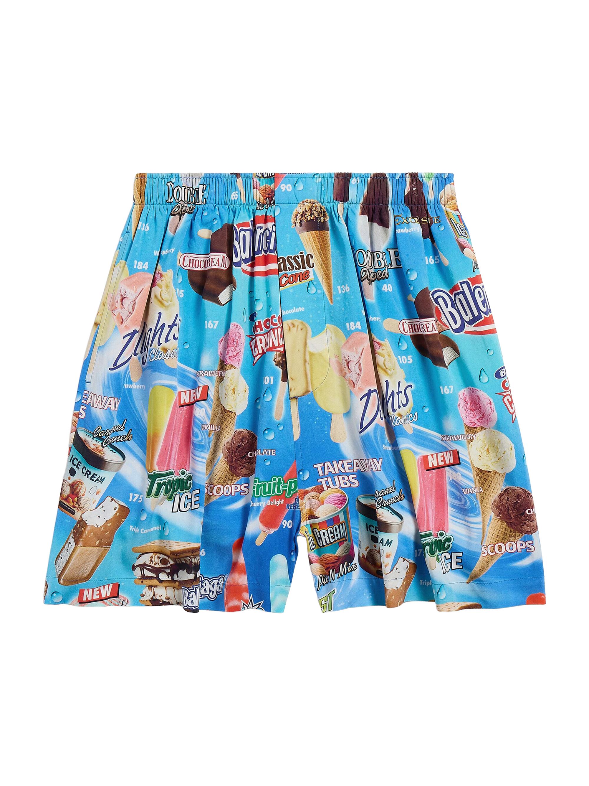 Balenciaga Men's Sweat Treat Pyjama Shorts - Blue Multi