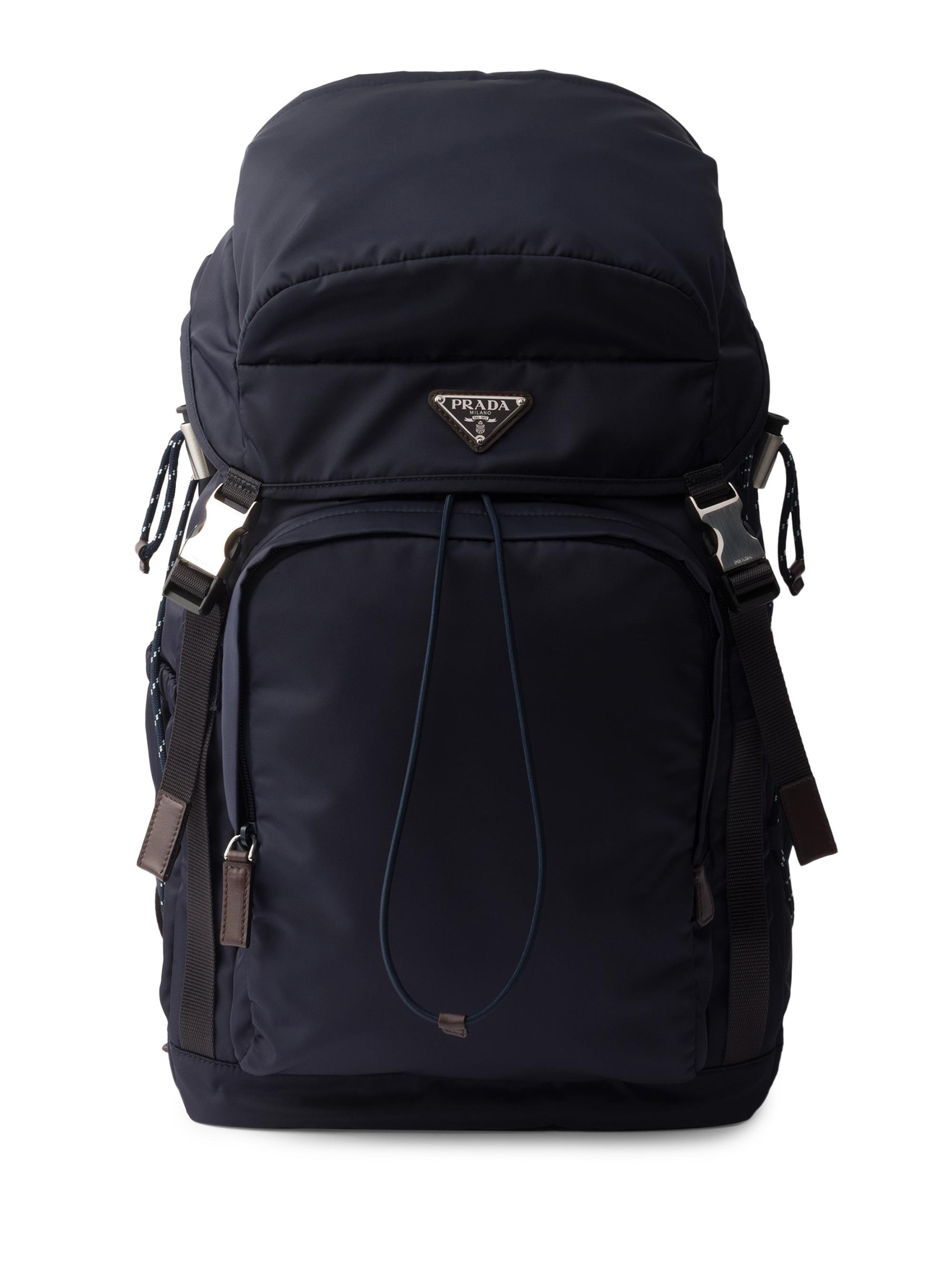 バッグ PRADA LEATHER TESSUTO NYLON BACKPACK Prada - Leather details nylon backpack black - The Corner