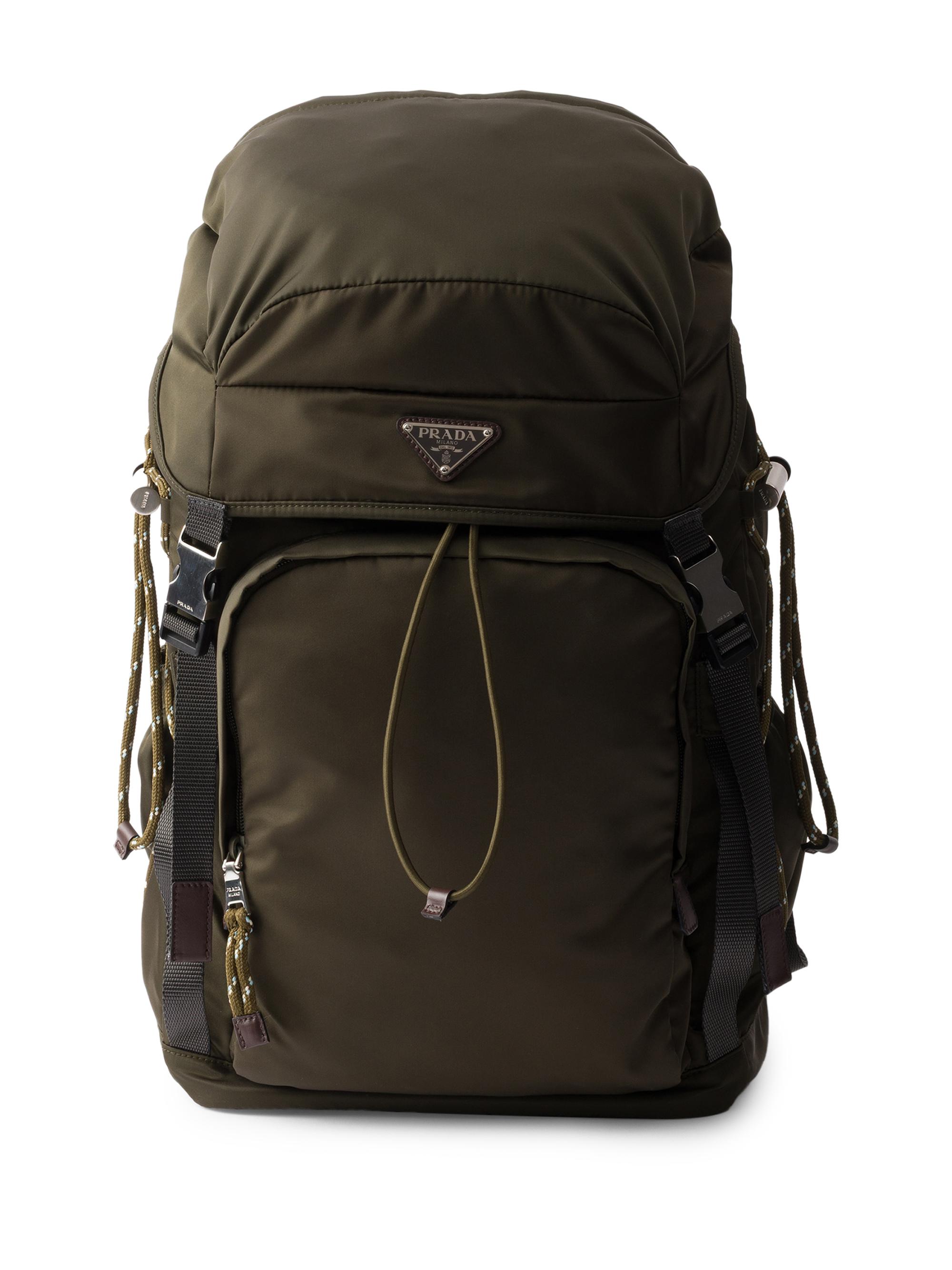 Prada Men's Re-Nylon and Leather Backpack - Black