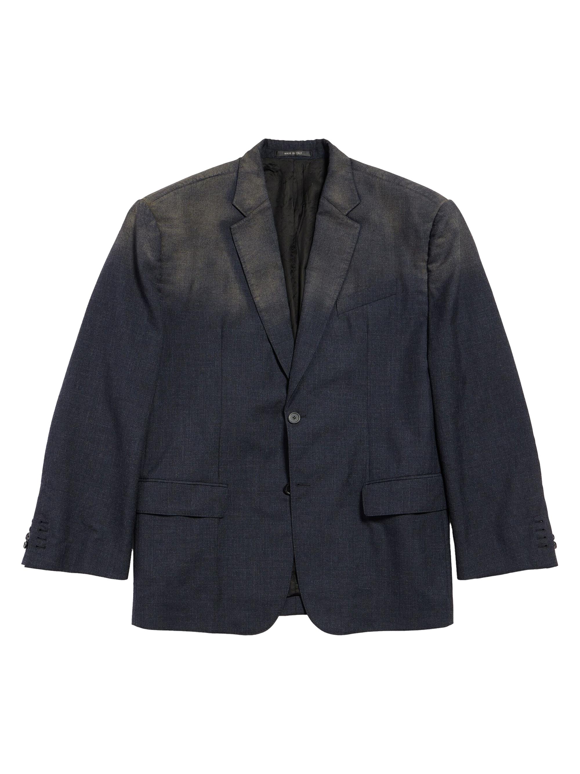 Balenciaga Men's Faded Tailored Large Fit Jacket - Anthracite