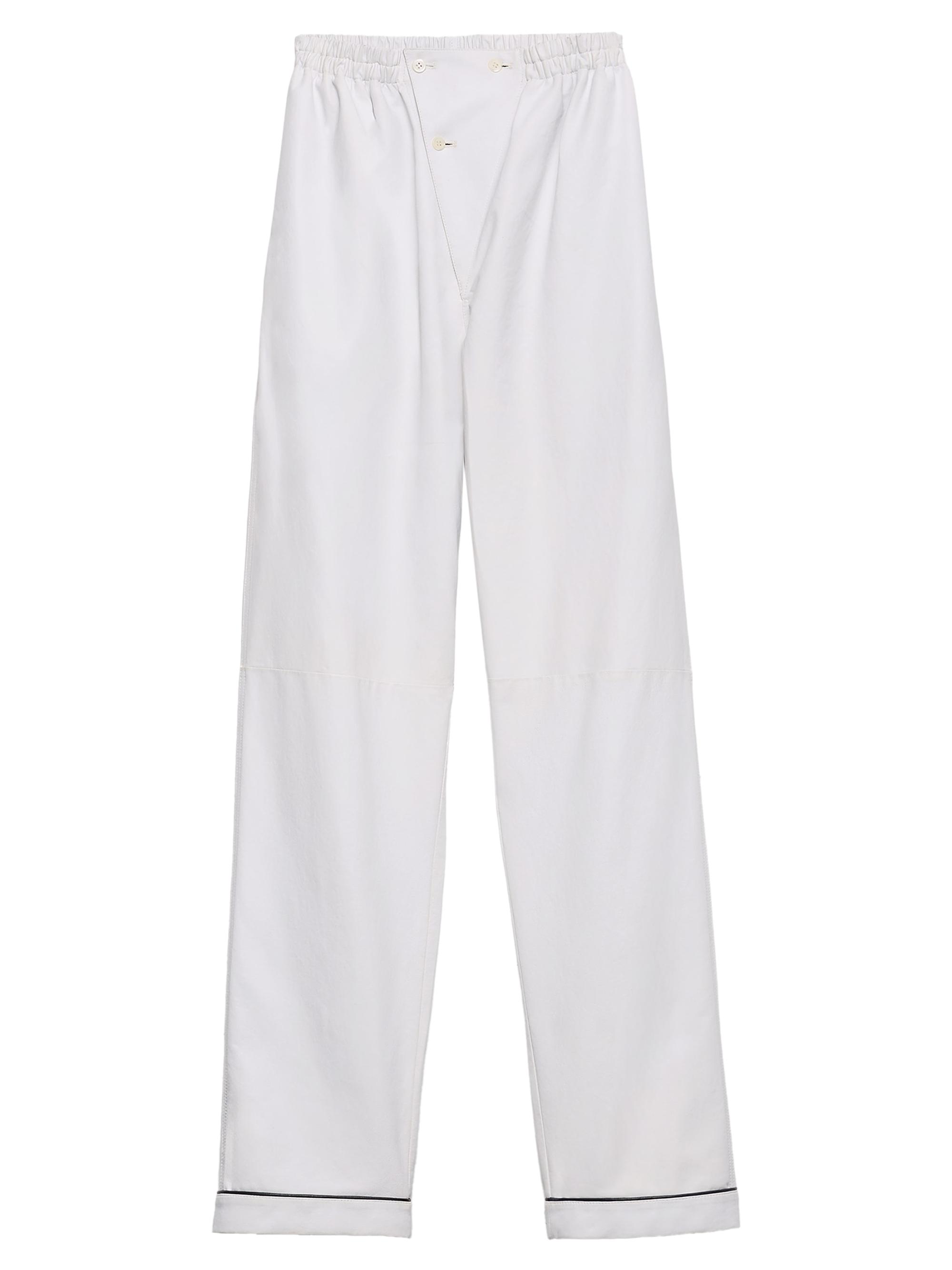 Prada Women's Nappa Leather Pants - White