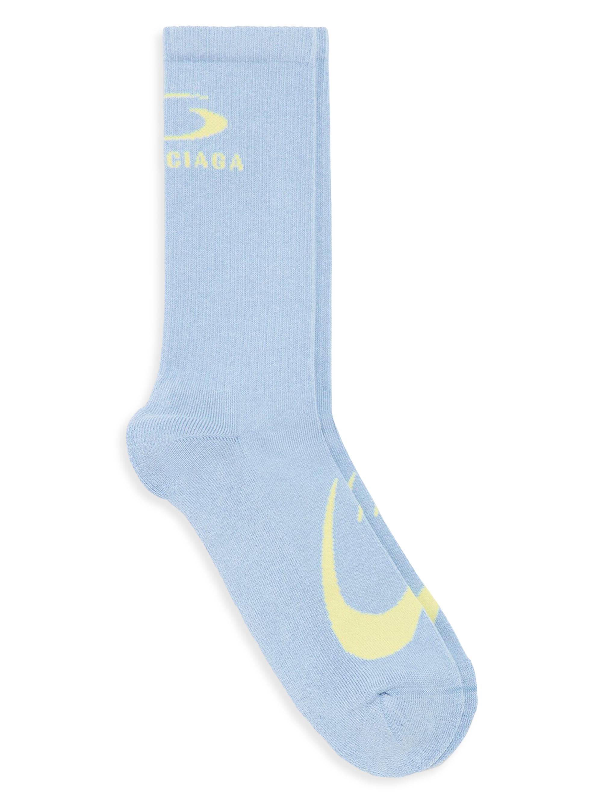 Balenciaga Men's Loop Sports Icon Socks - Blue Yellow