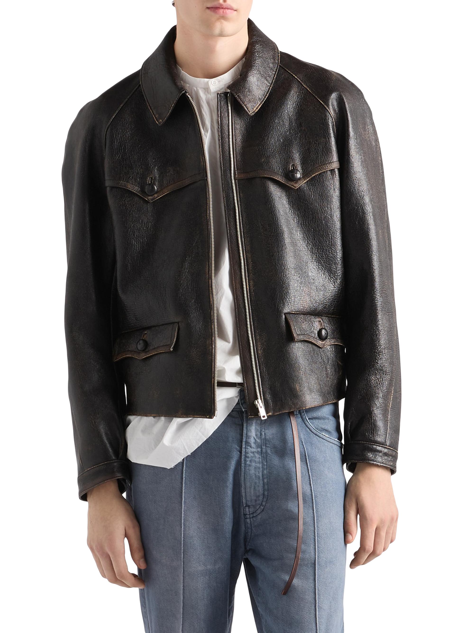 Prada Nappa Leather Jacket | Saks Fifth Avenue