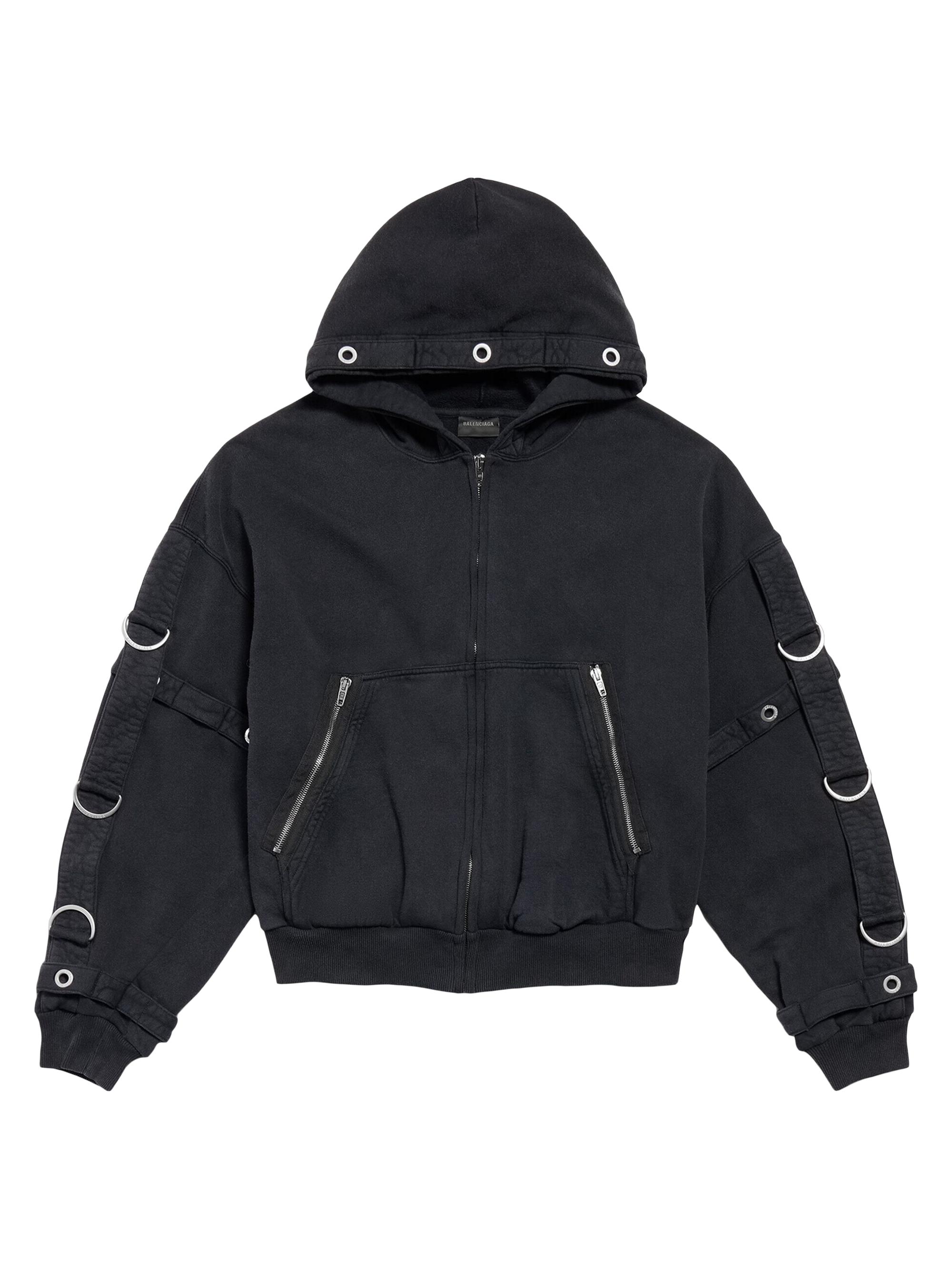 Balenciaga Unity Sports Icon Layered Oversized Zip-Up Hoodie