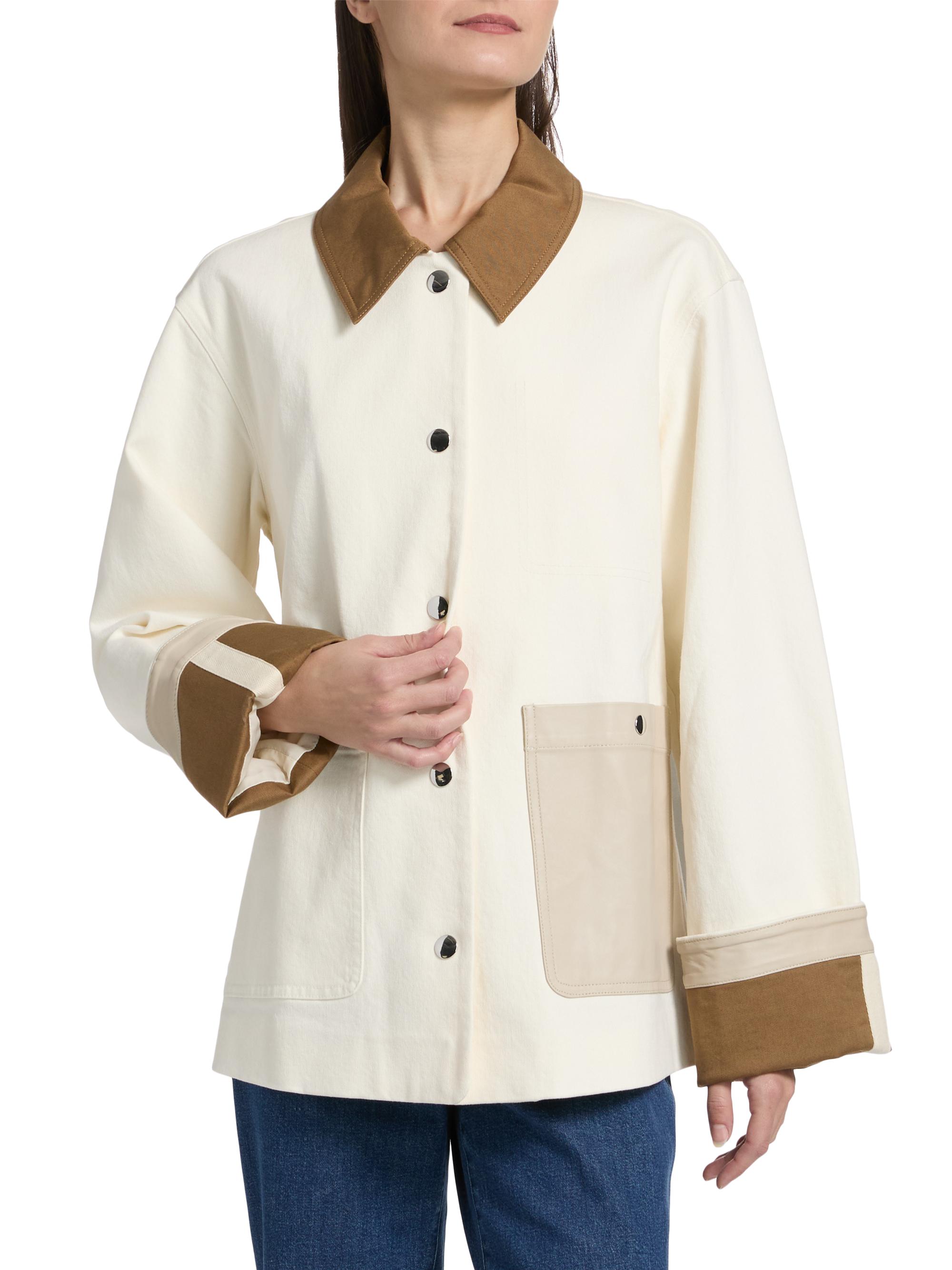 Tanya Taylor Troy Colorblocked Denim Jacket | Saks Fifth Avenue