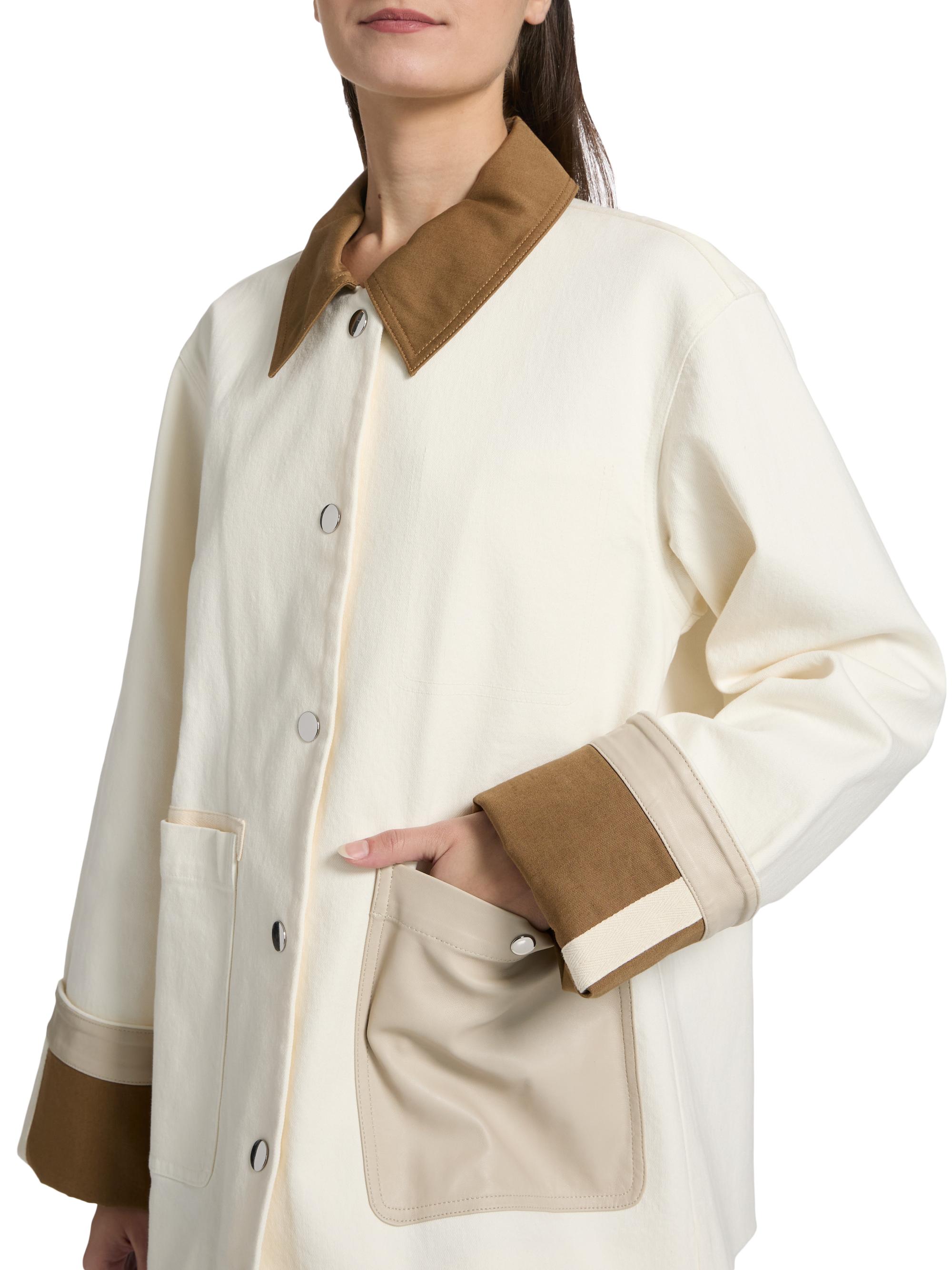 Tanya Taylor Troy Colorblocked Denim Jacket | Saks Fifth Avenue