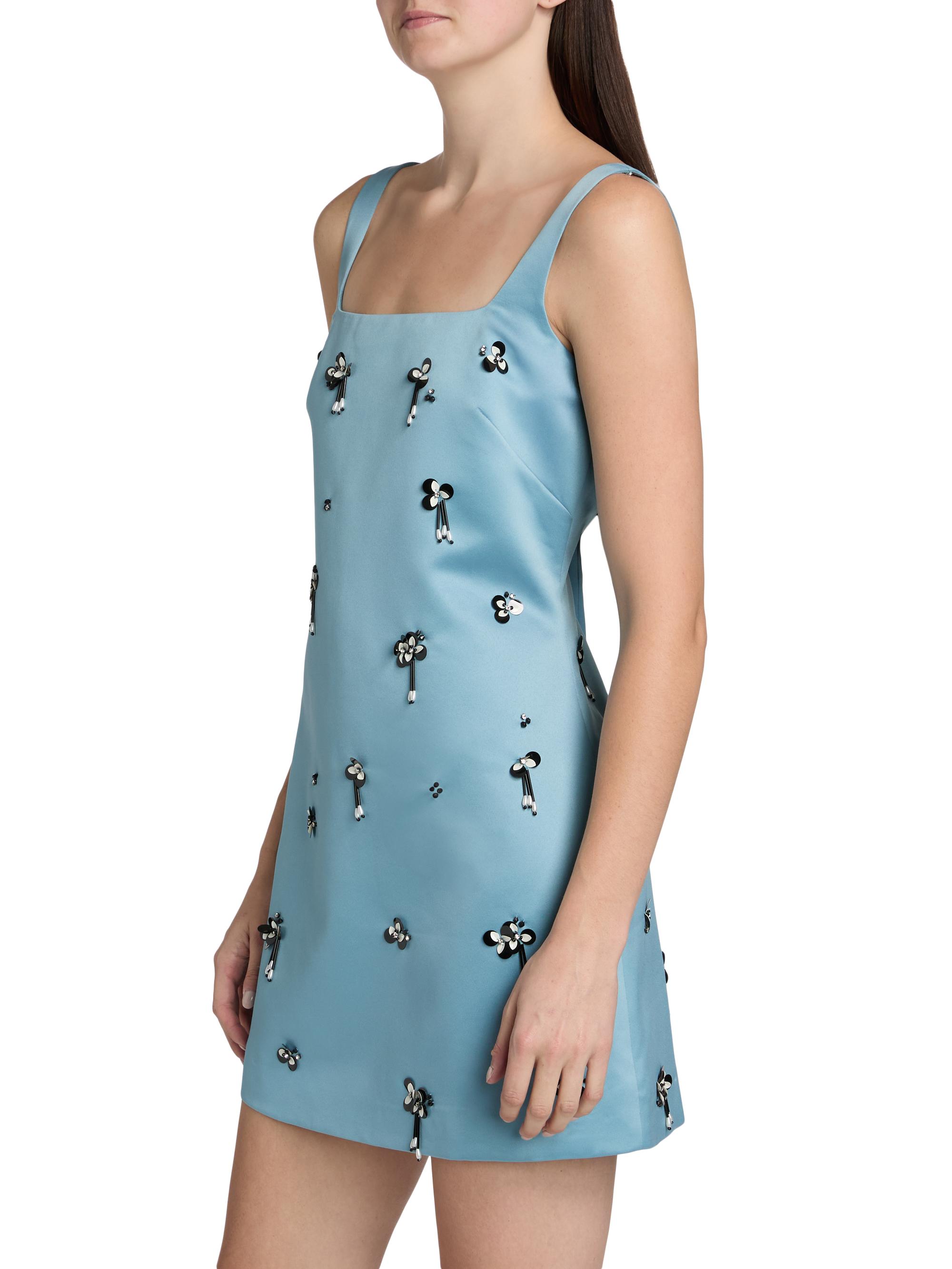 Barton Floral Sequin-Embellished Satin Minidress