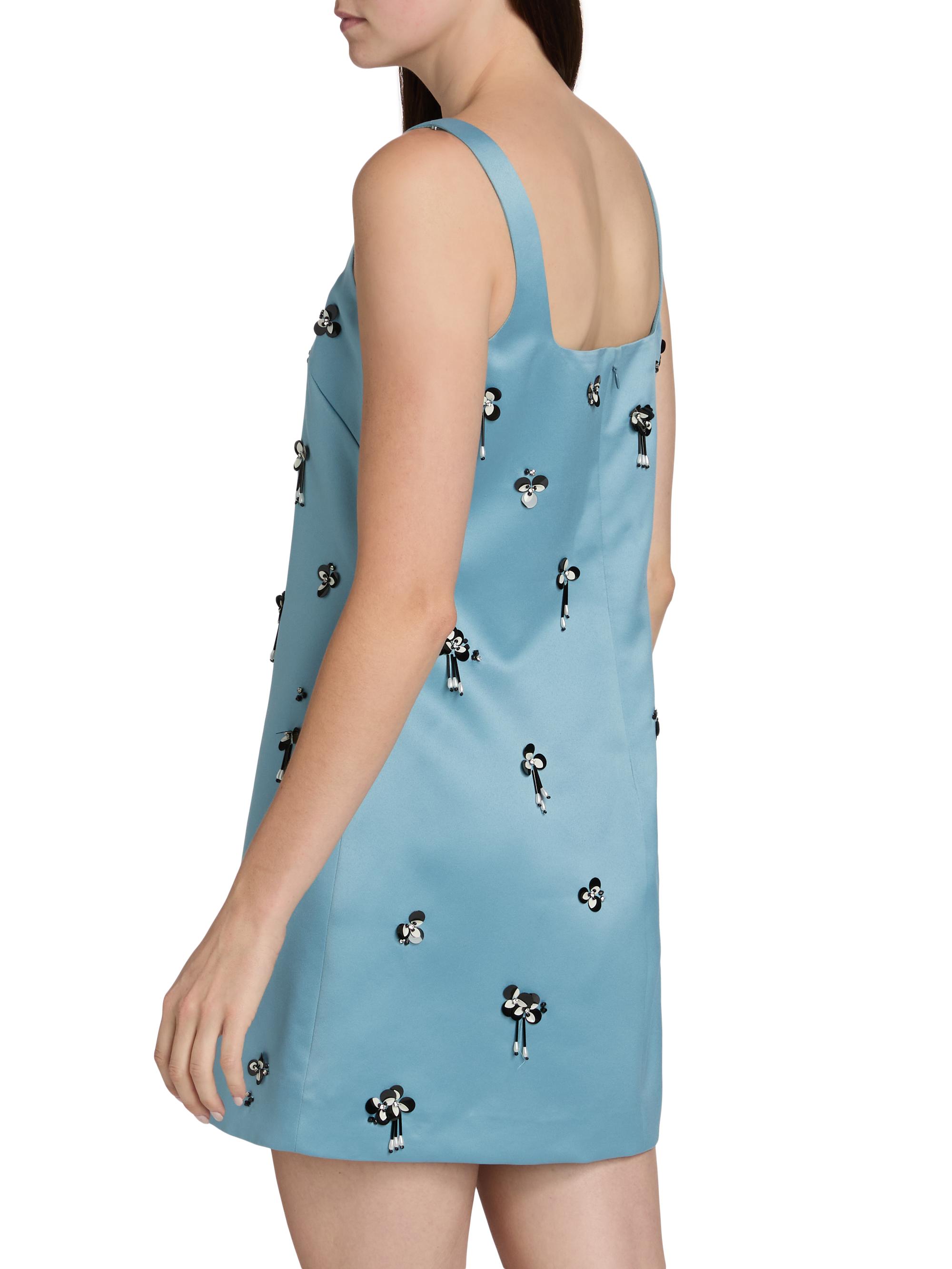 Barton Floral Sequin-Embellished Satin Minidress