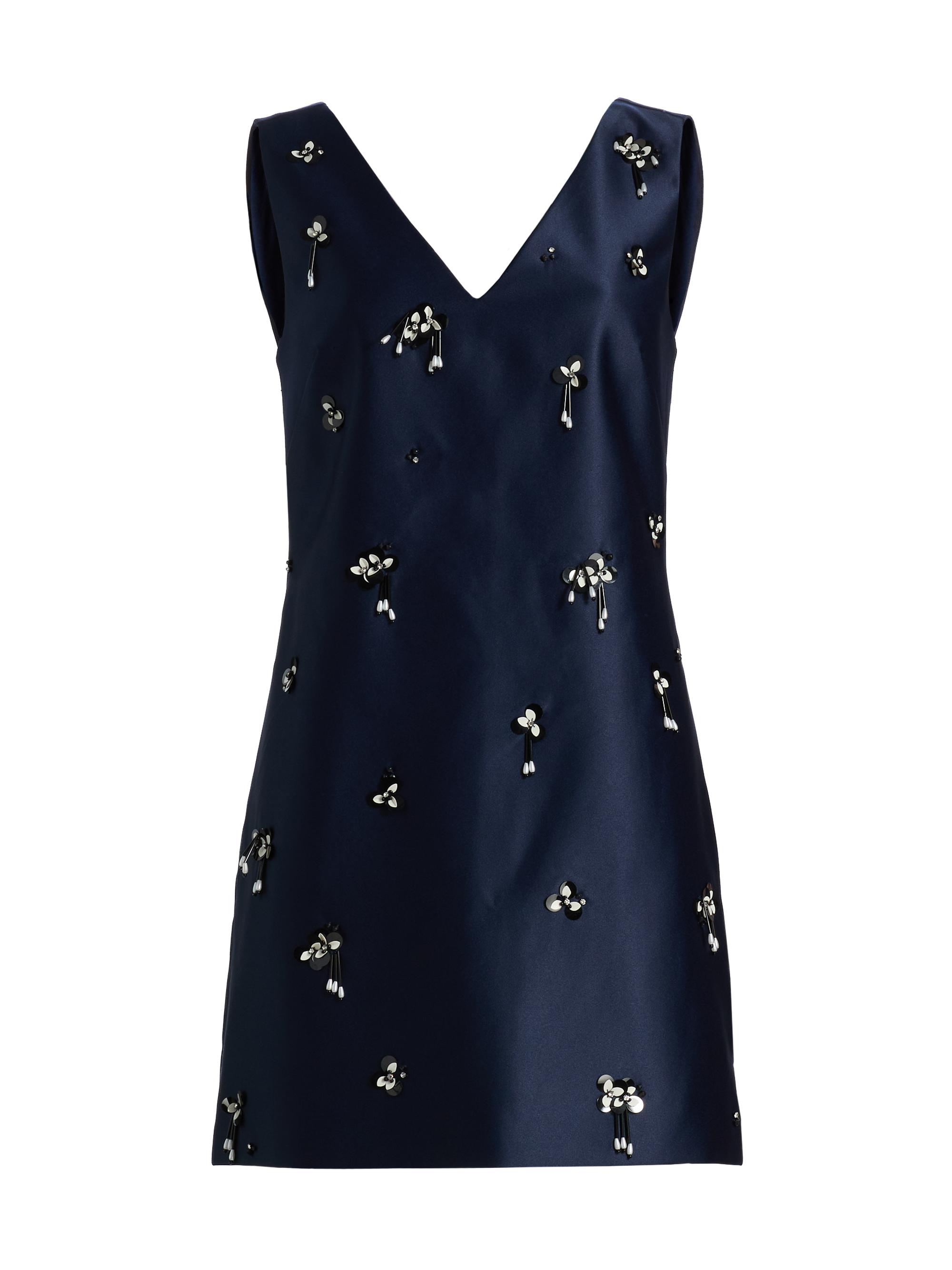 Tanya Taylor Women's Halston Floral Sequin-Embellished Satin Minidress - Midnight