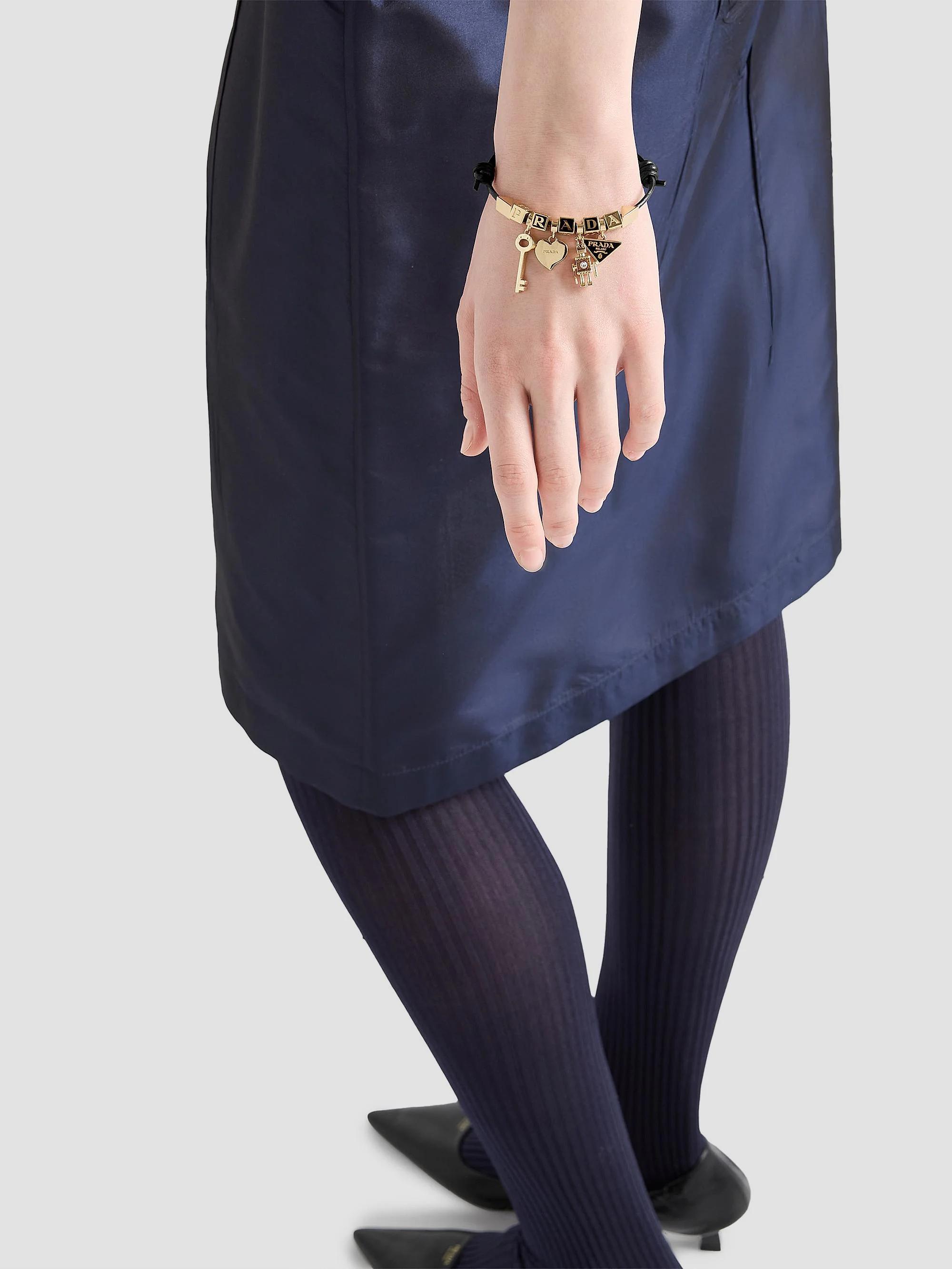 Prada Nappa Leather and Metal Bracelet | Saks Fifth Avenue