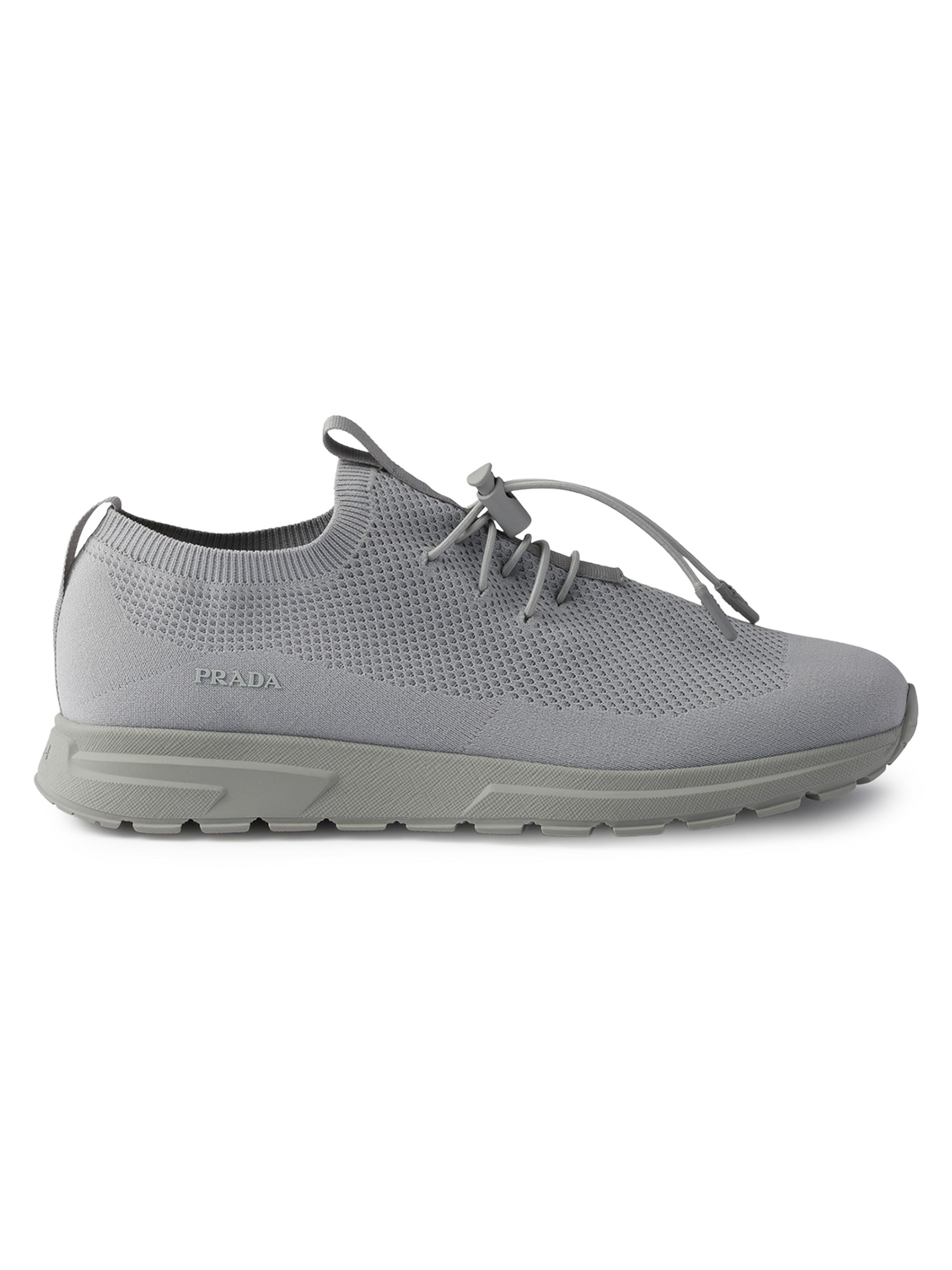 Prada Women's Prax Stretch Knit Sneakers - Grey