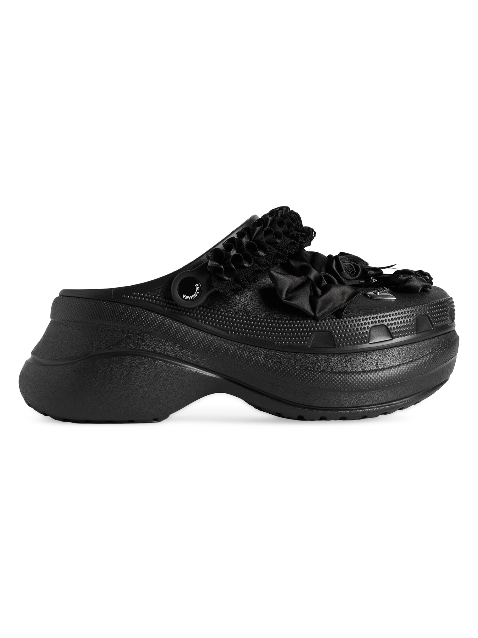 Balenciaga Women's Crocsa Jibbitza Mules - Black