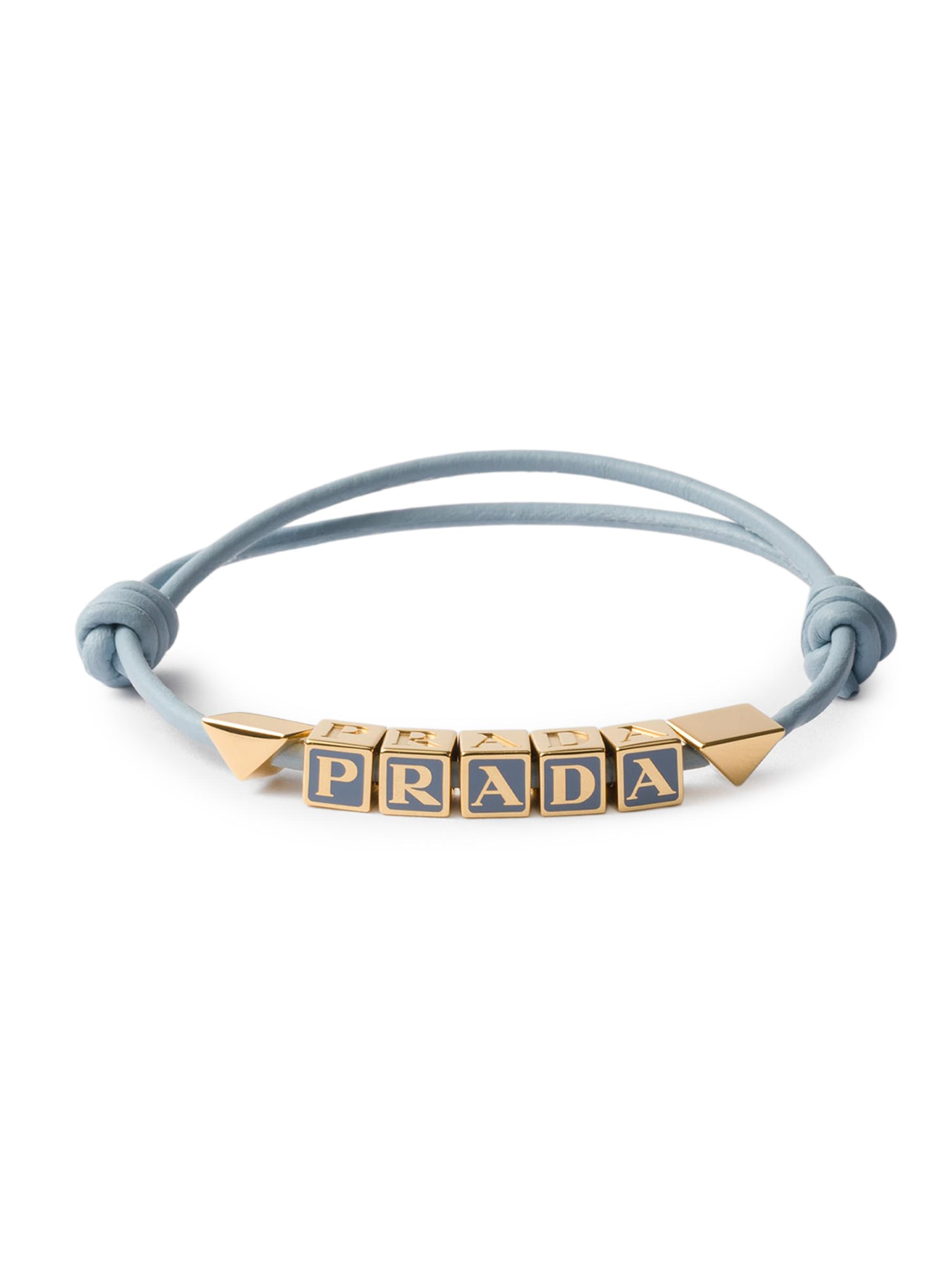 Prada Women's Nappa Leather Bracelet - Blue