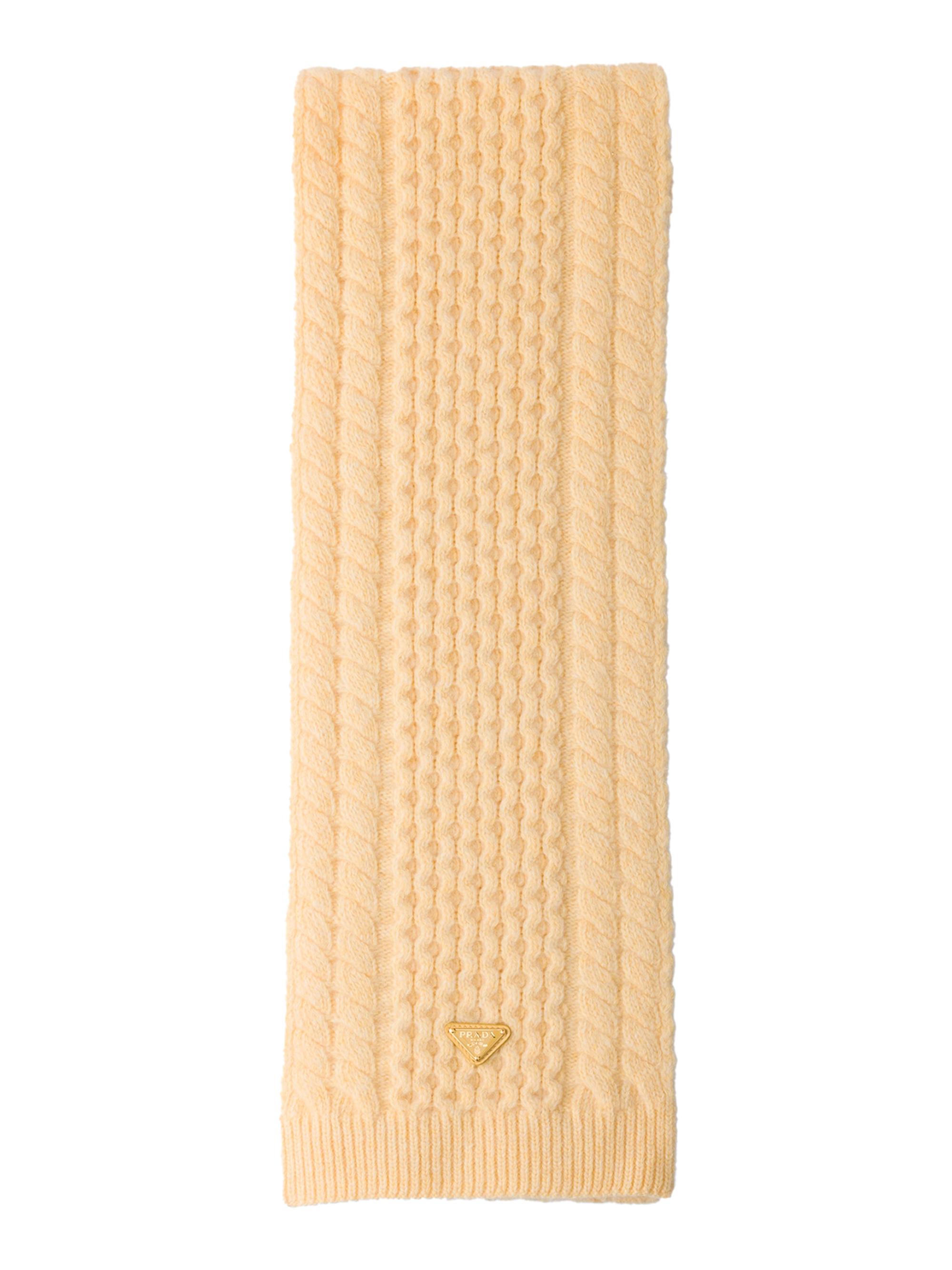 Prada Women's Wool Scarf - Yellow