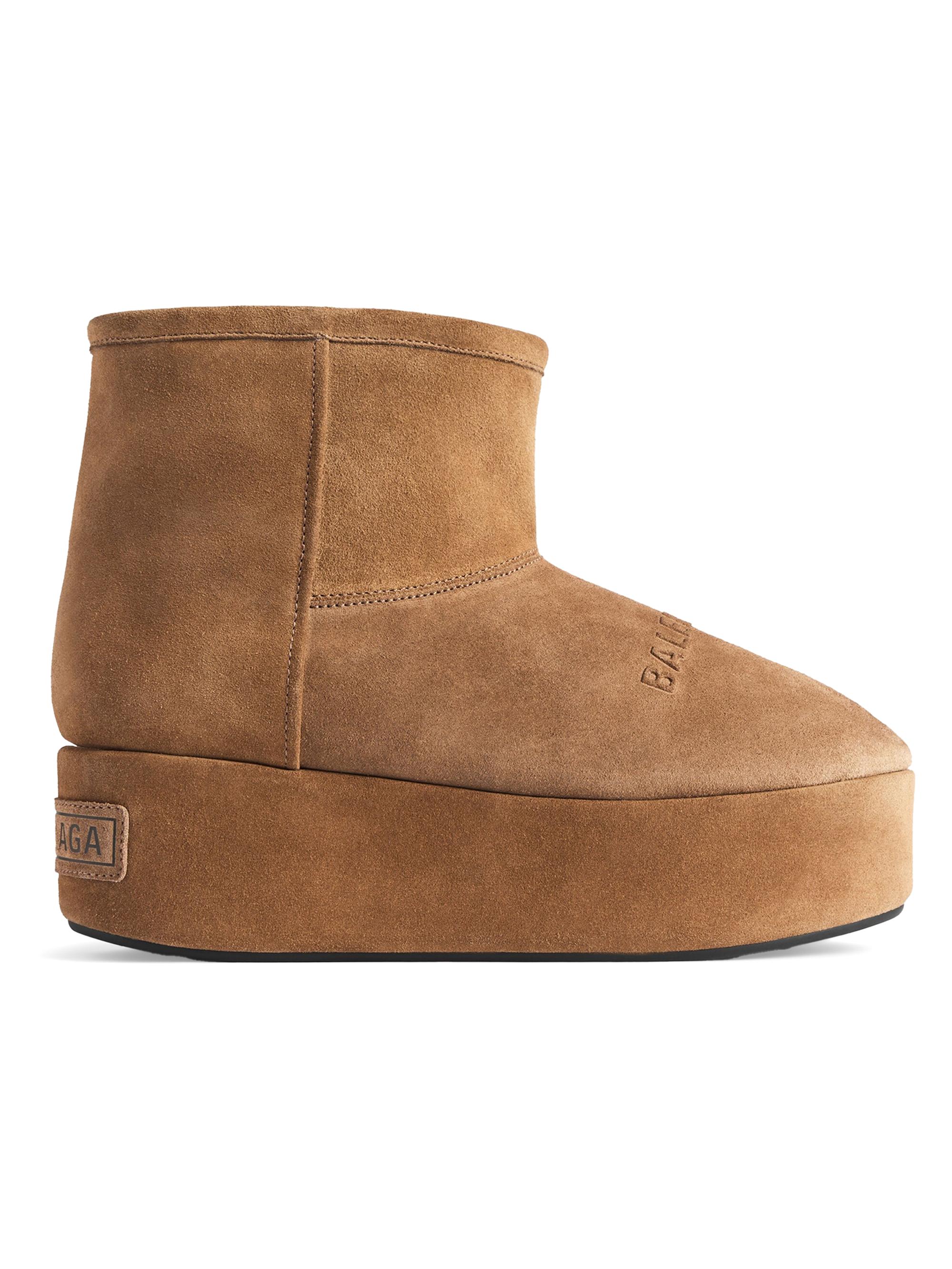 Balenciaga Women's Alaska Platform Booties - Brown White