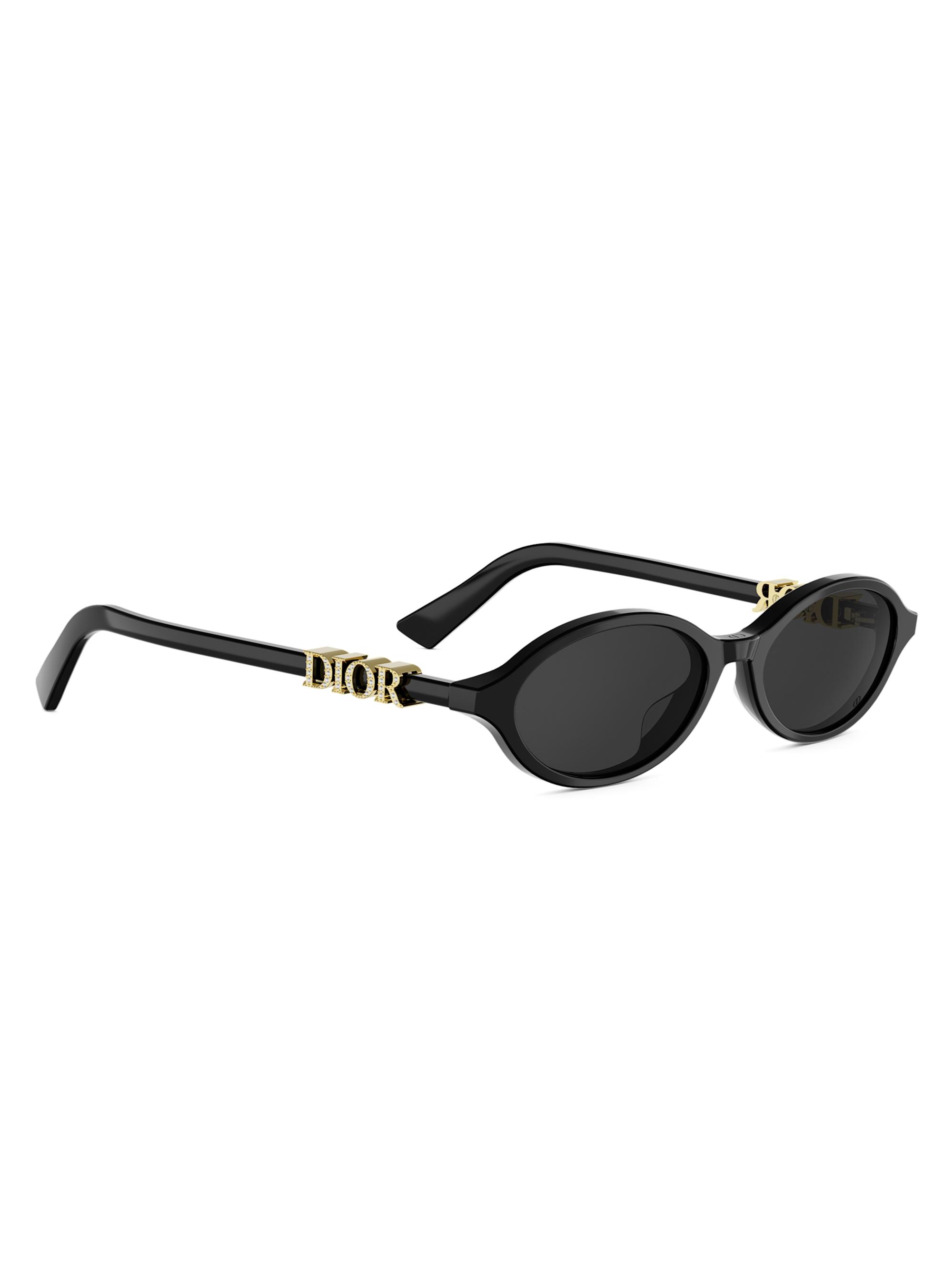 Dior DiorTreasure R1I Logo Oval Sunglasses | Saks Fifth Avenue