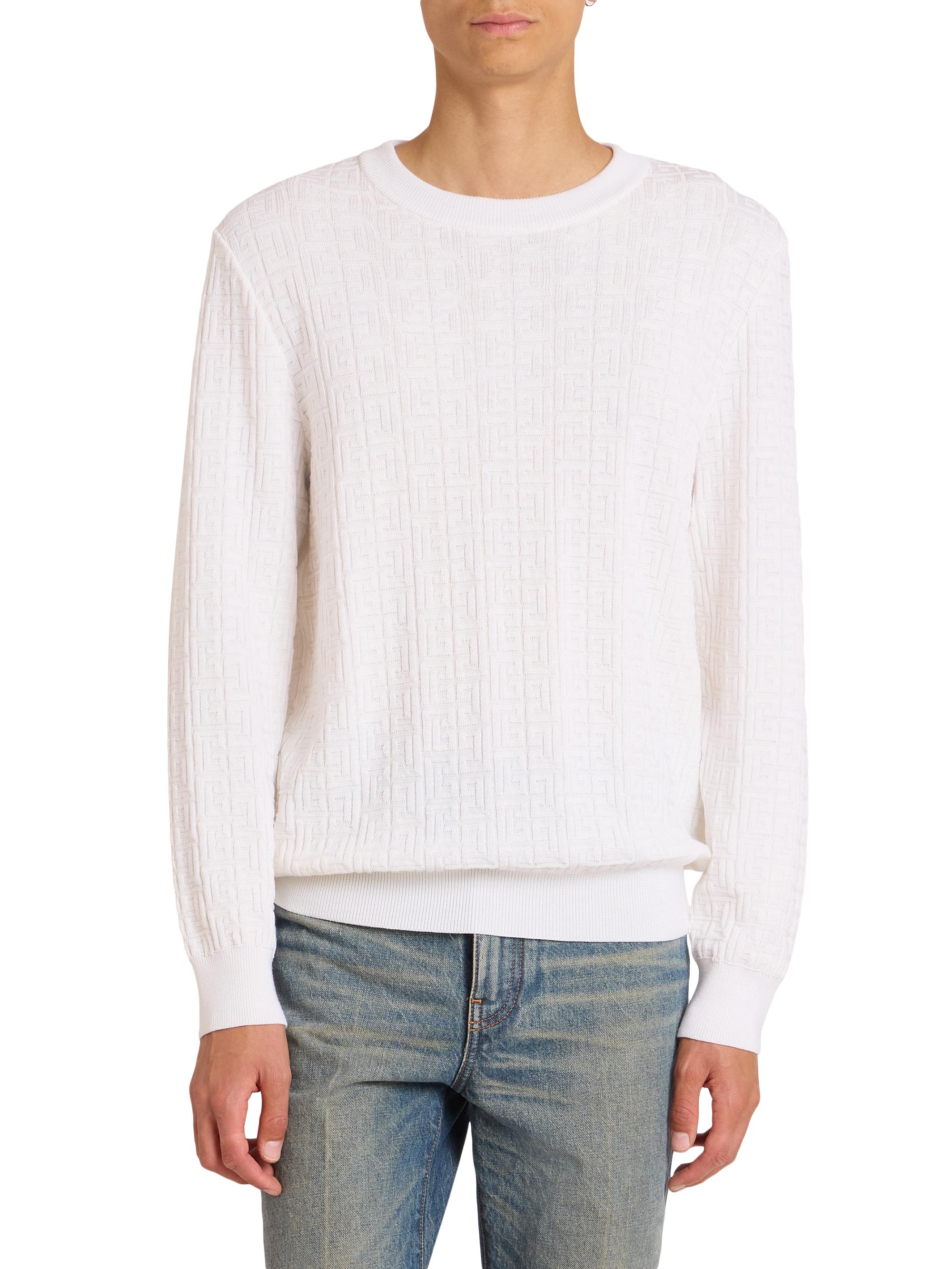 Balmain Monogram Vanise Knit Sweater | Saks Fifth Avenue
