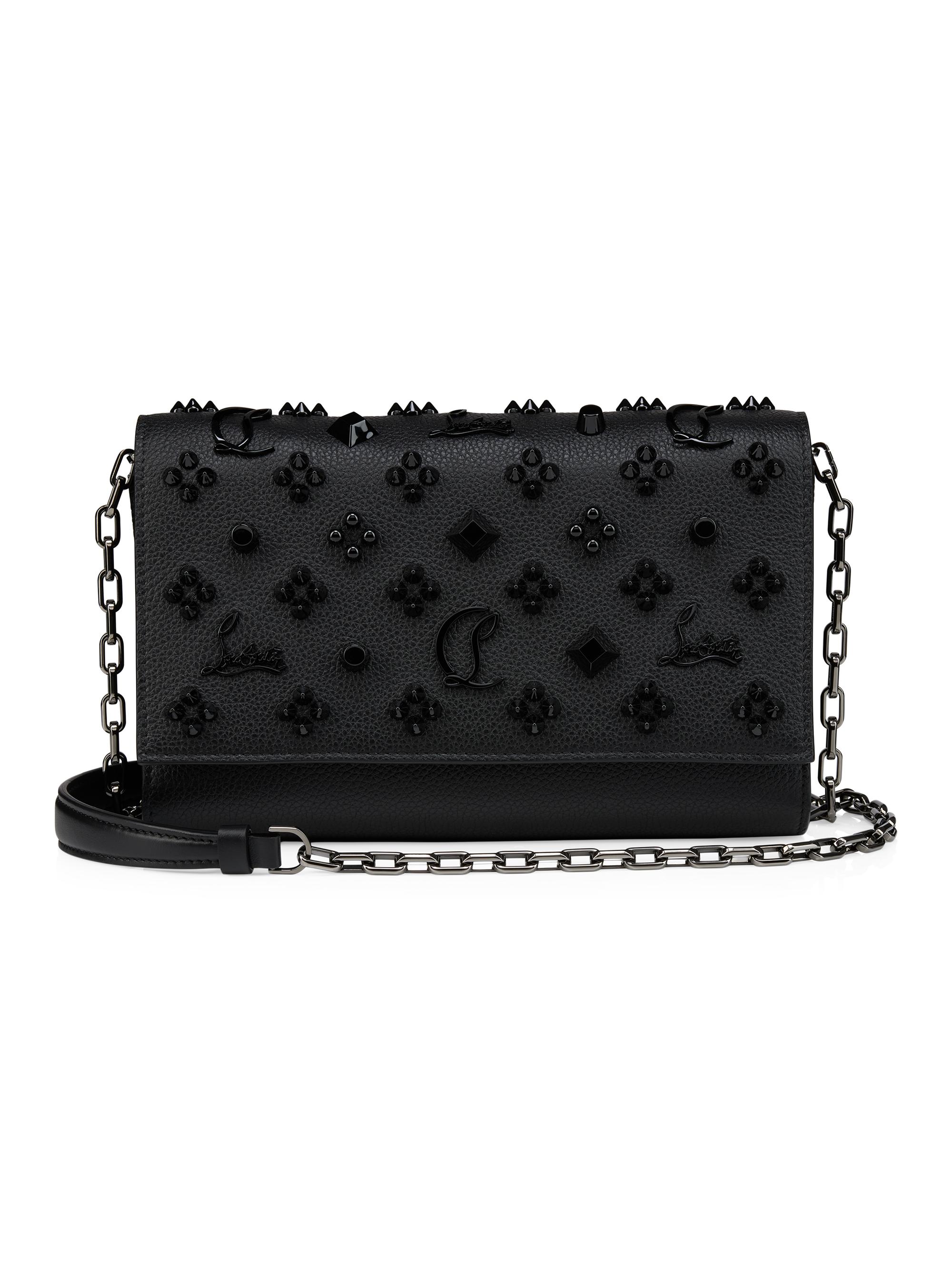 Christian Louboutin Paloma Grained Calf Leather Chain Wallet