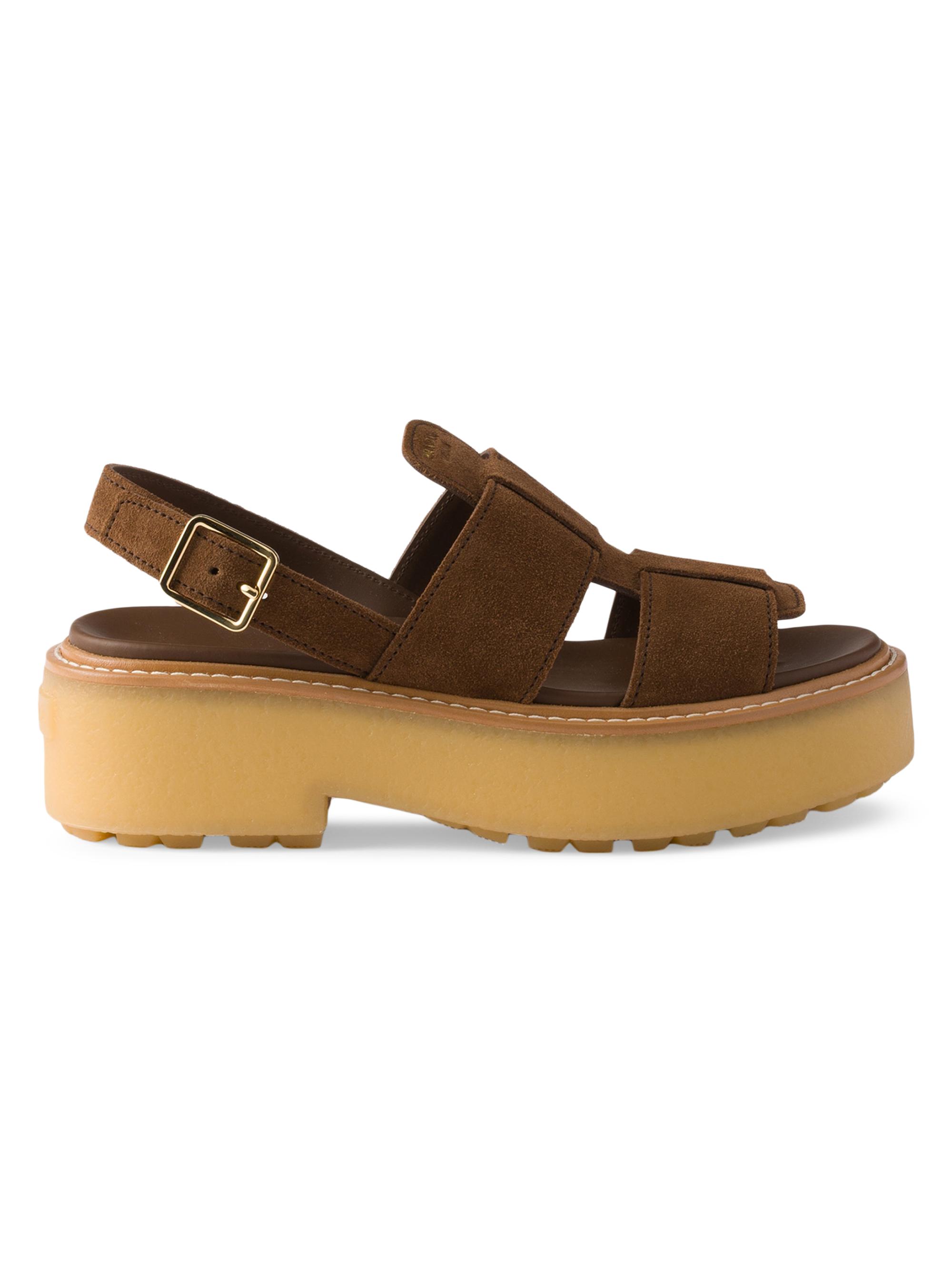 Prada Women's Suede Sandals - Brown