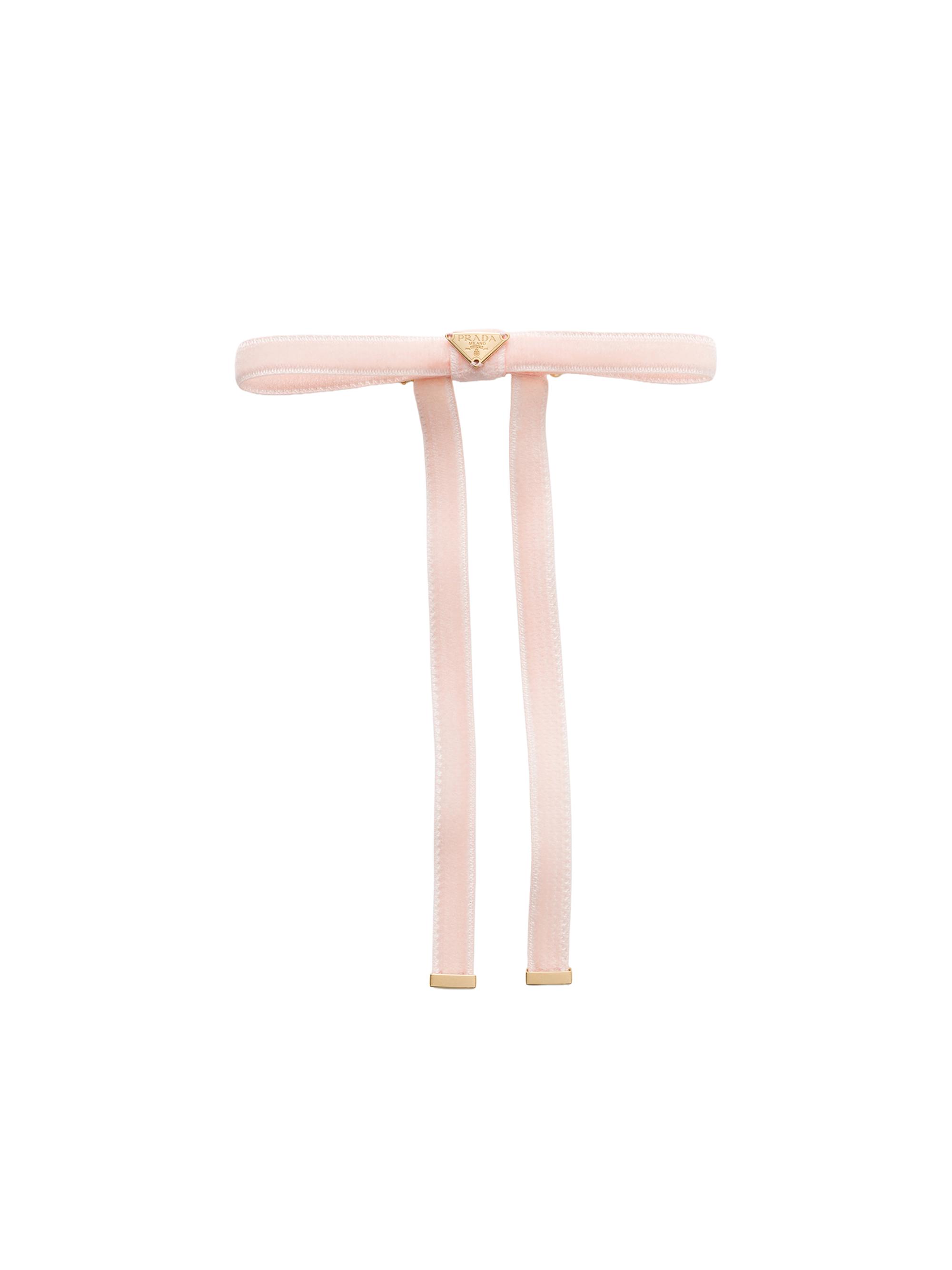 Prada Women's Velvet Hair Clip - Pink