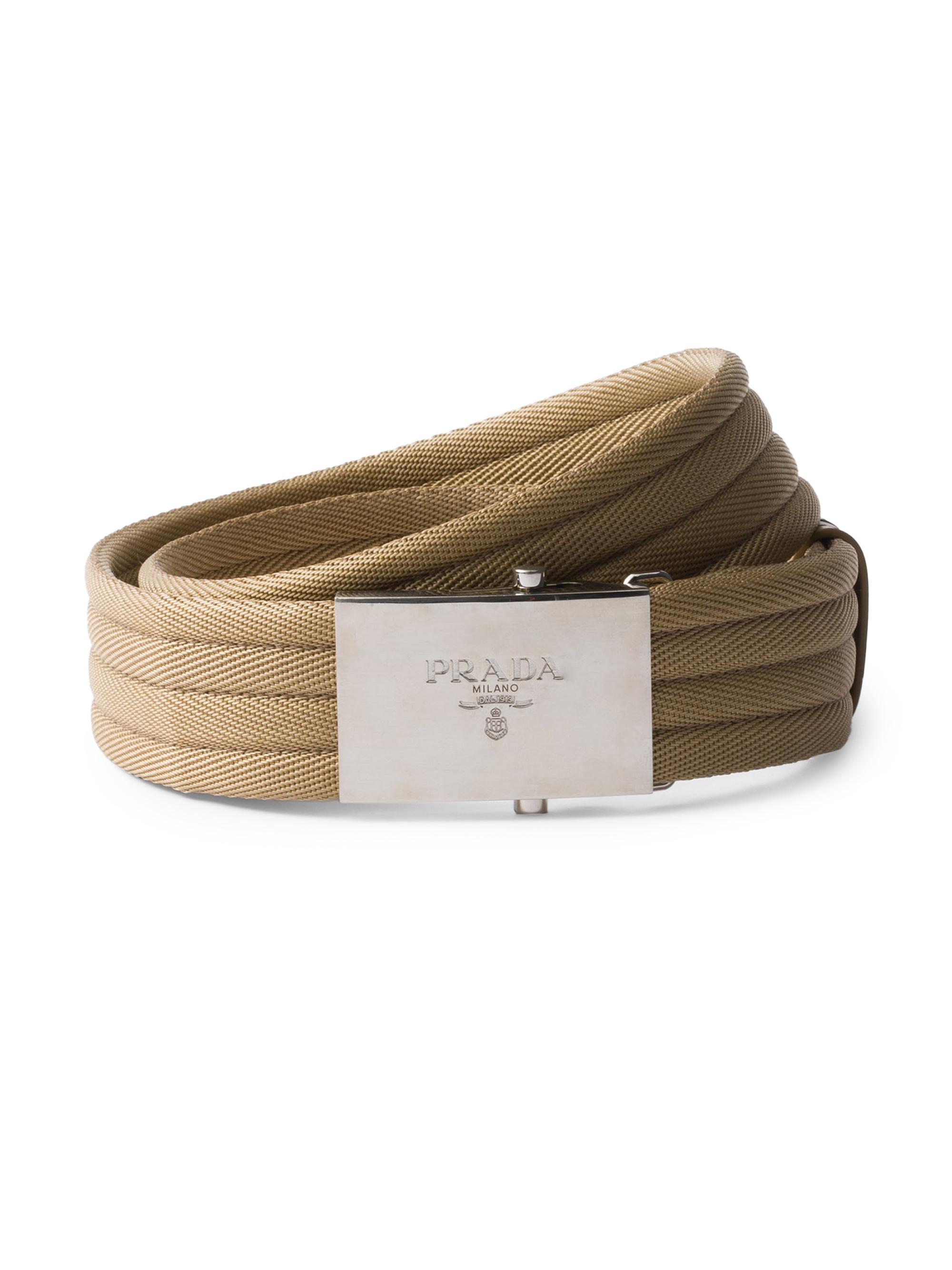 Prada Men's Fabric Belt - Brown