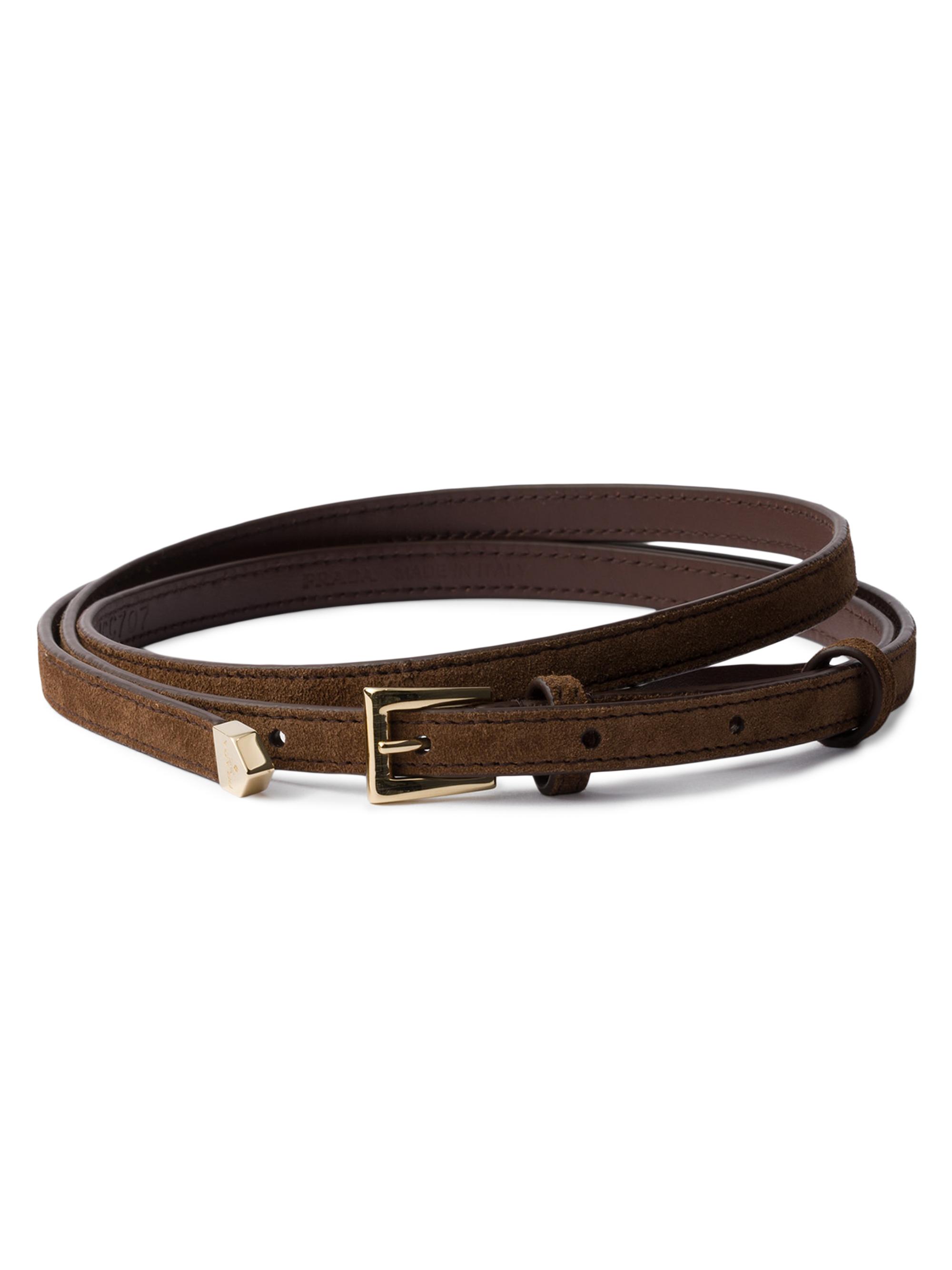 Prada Women's Suede Belt - Brown