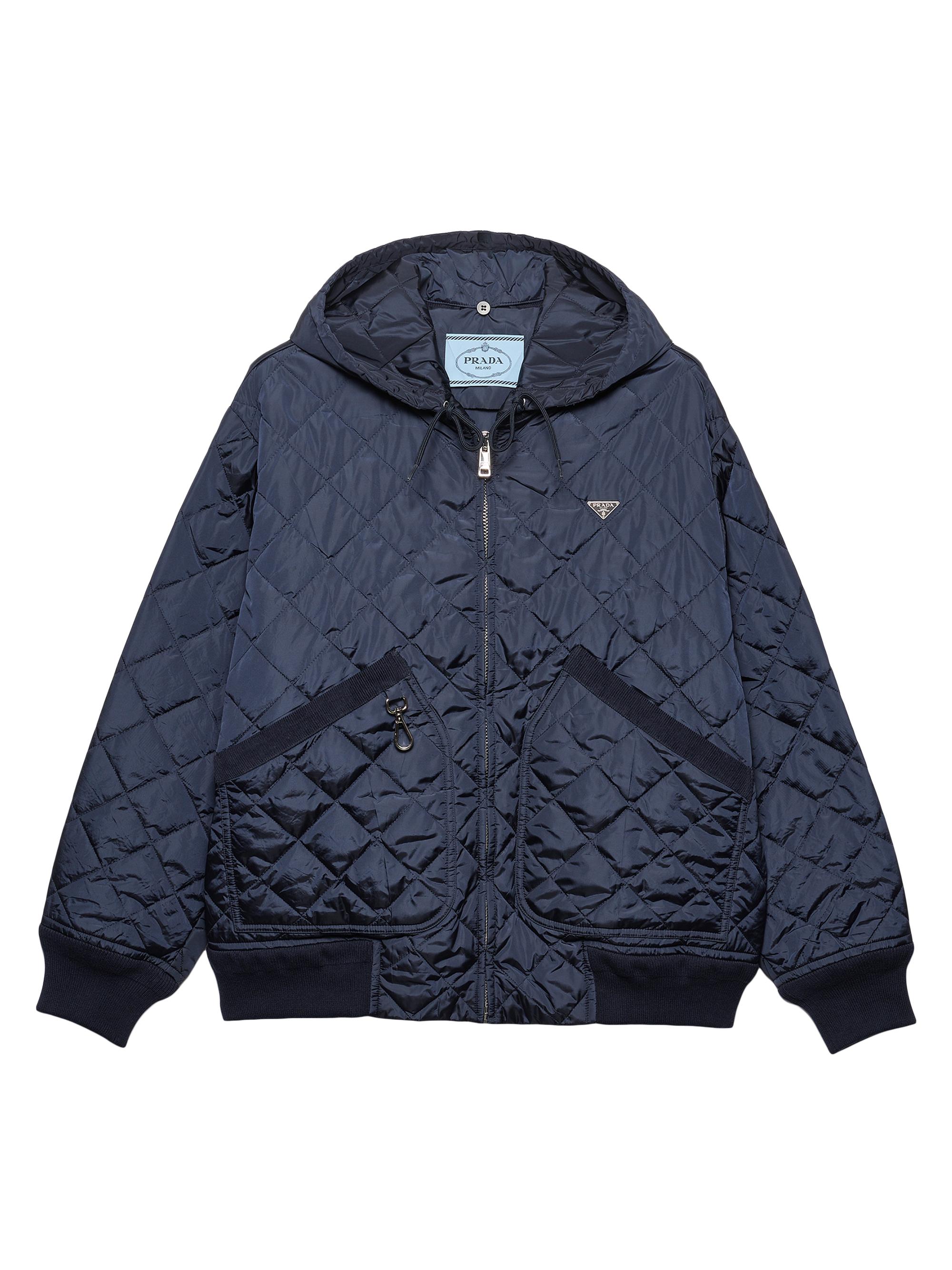 PRADA ネイビー キルティングジャケット 中古・古着通販】PRADA (プラダ) トライアングルロゴプレート