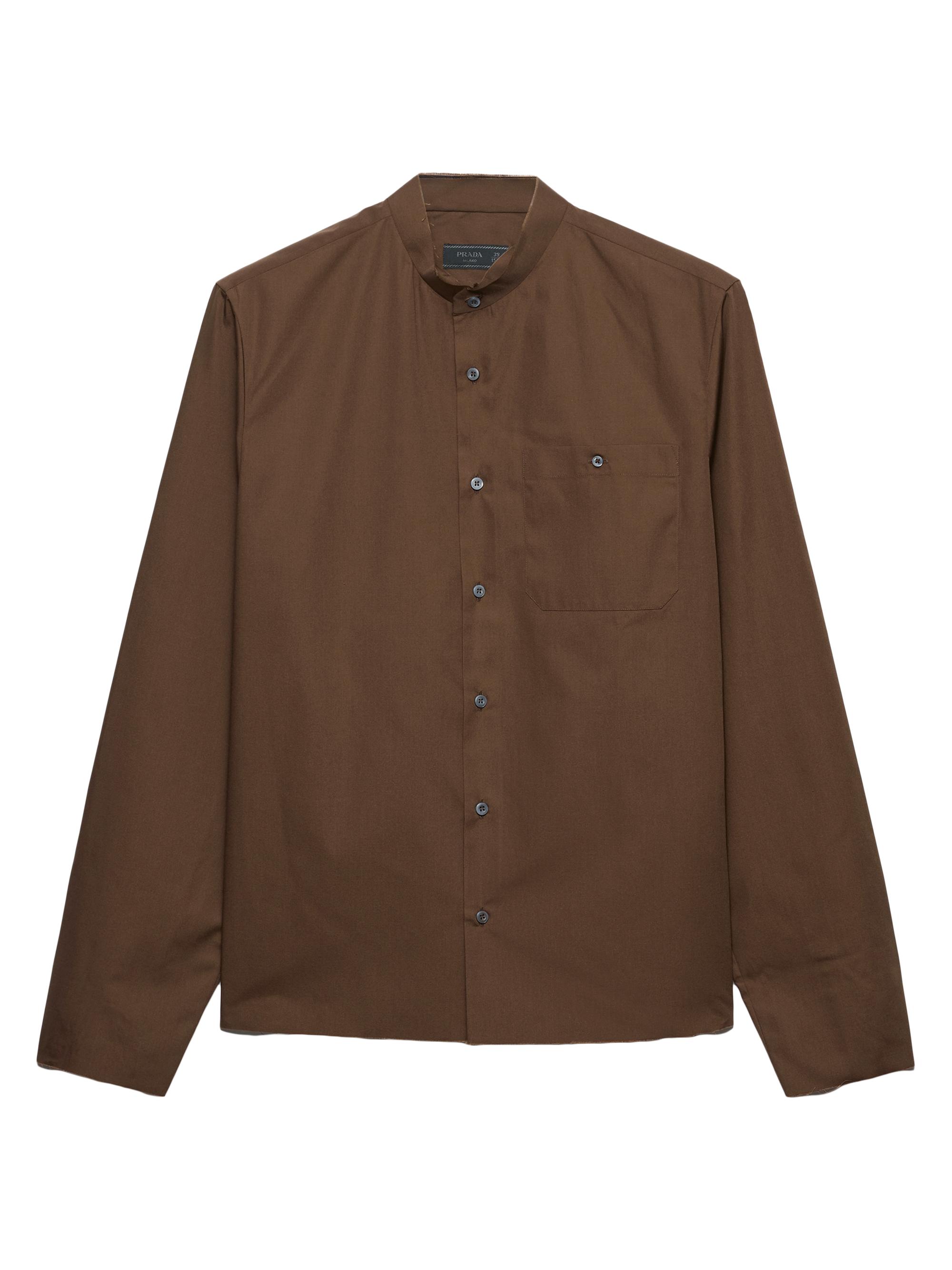 Prada Men's Cotton Blend Shirt - Brown