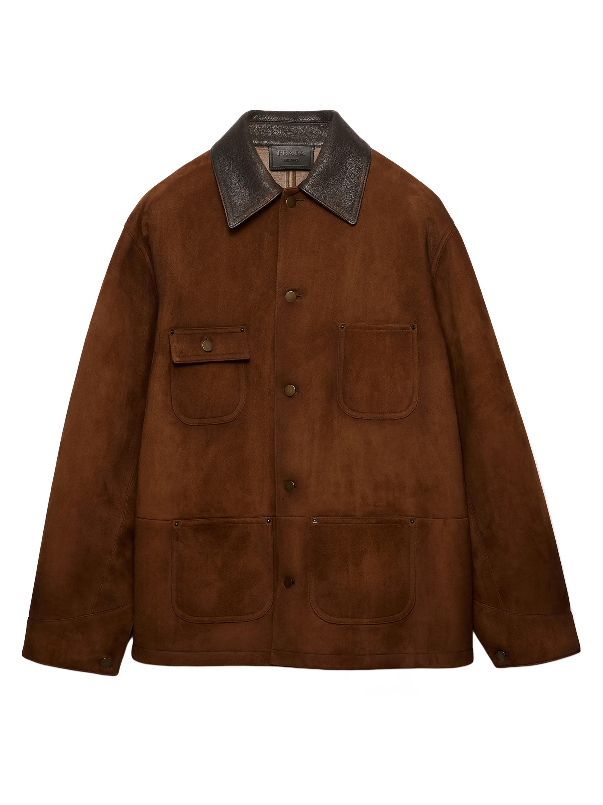 Prada Patchwork Leather Jacket | Saks Fifth Avenue