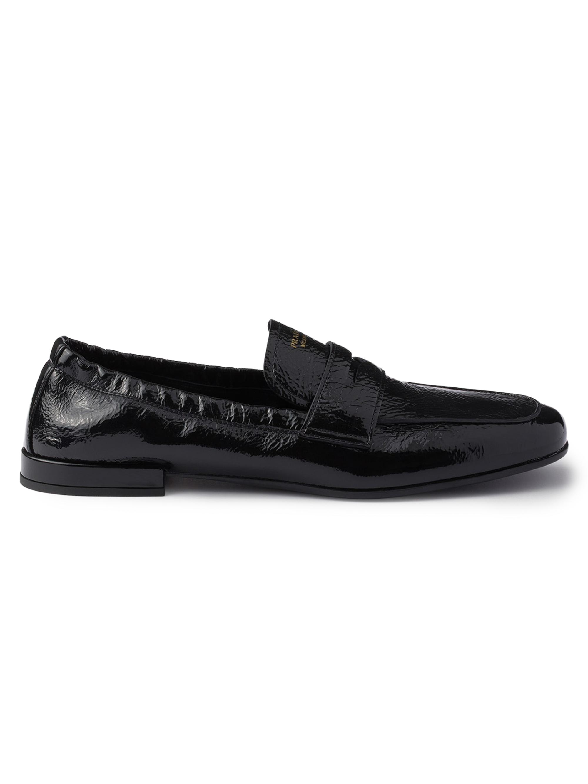 Prada Women's Shuffle Patent Leather Loafers - Black