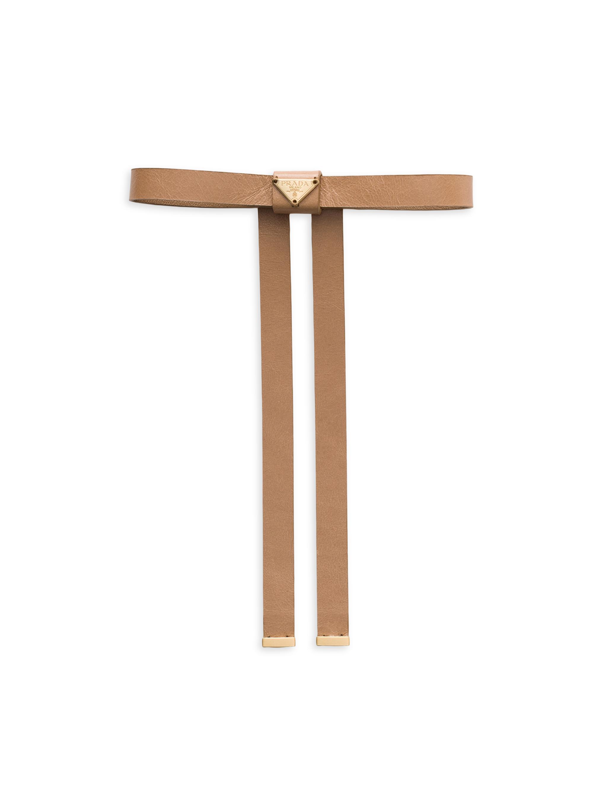 Women's Leather Hair Clip - Beige