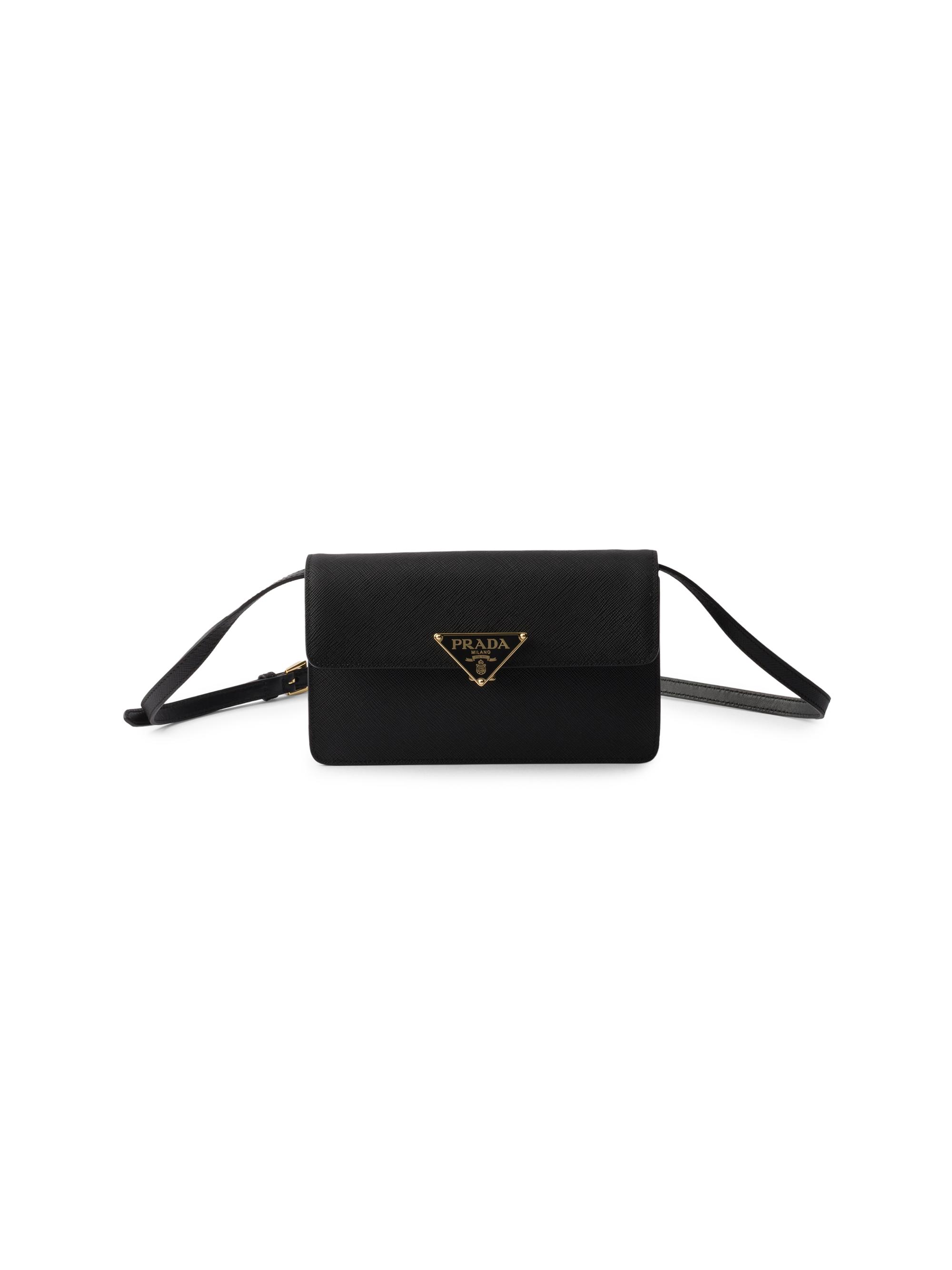 Prada Women's Mini Saffiano Leather Crossbody Bag - Black