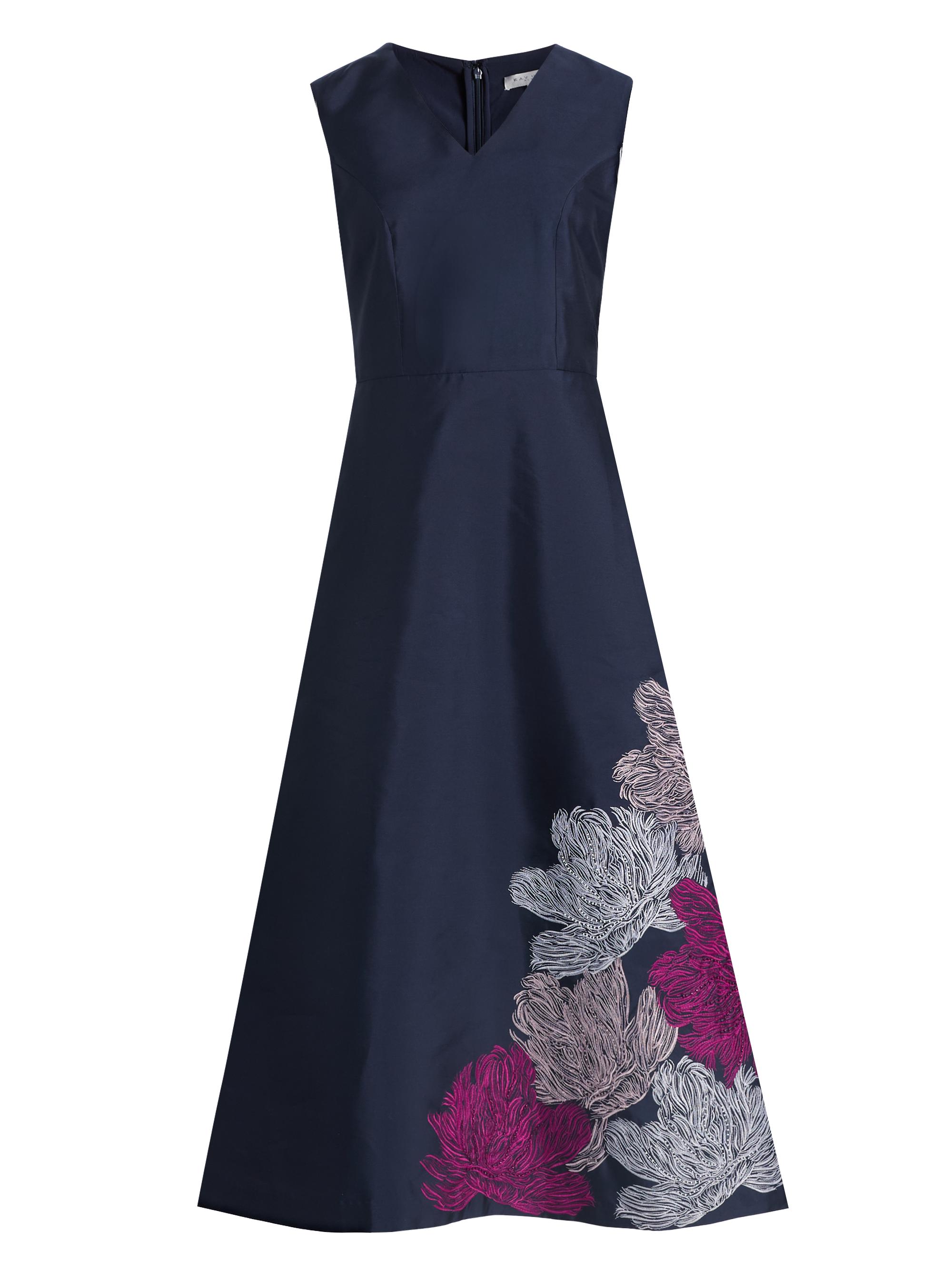Kay Unger Begonia Ruffled A-Line Midi-Dress | Saks Fifth Avenue