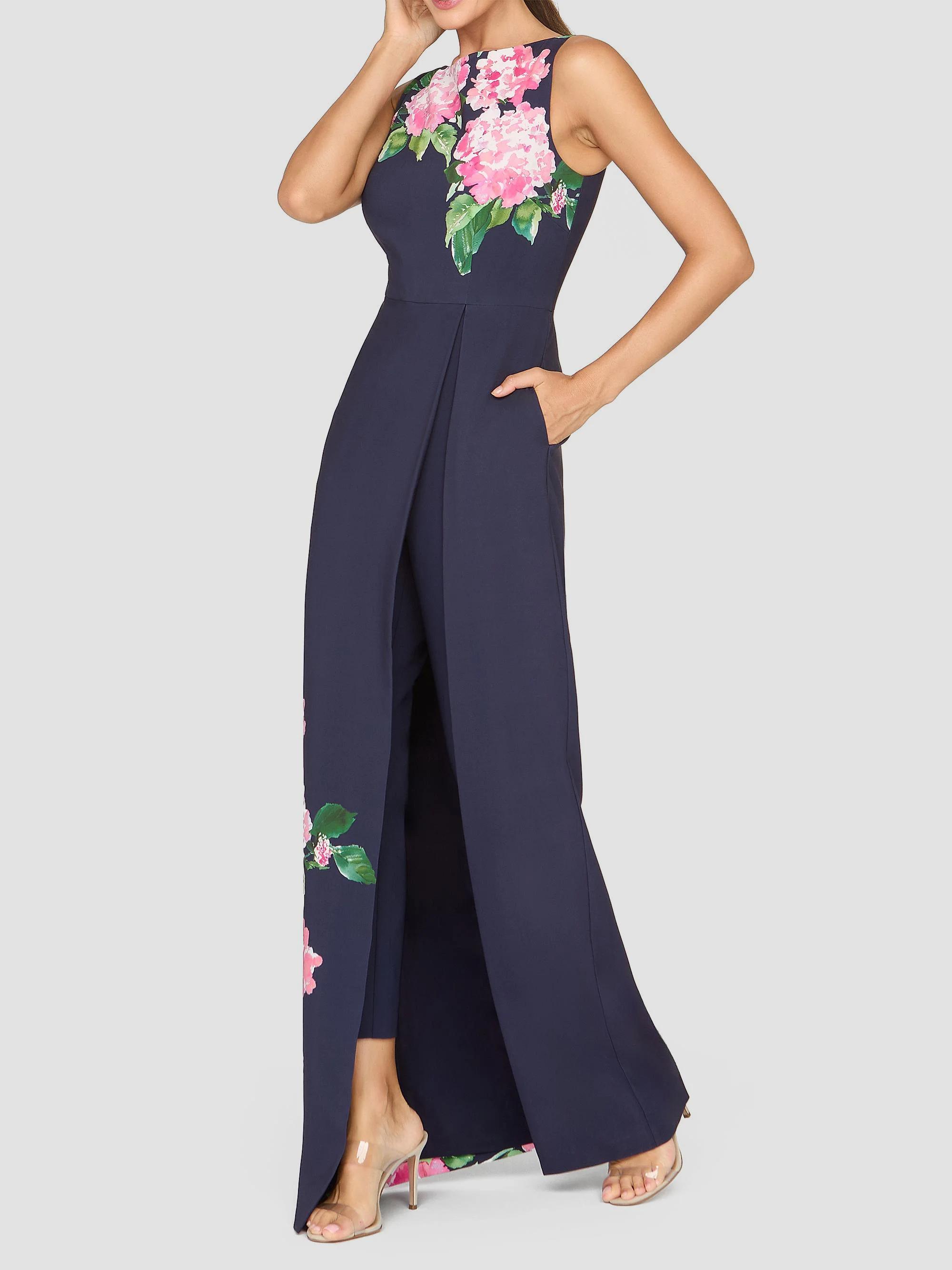 Kay Unger Elani Hydrangea Walk-Thru Jumpsuit | Saks Fifth Avenue