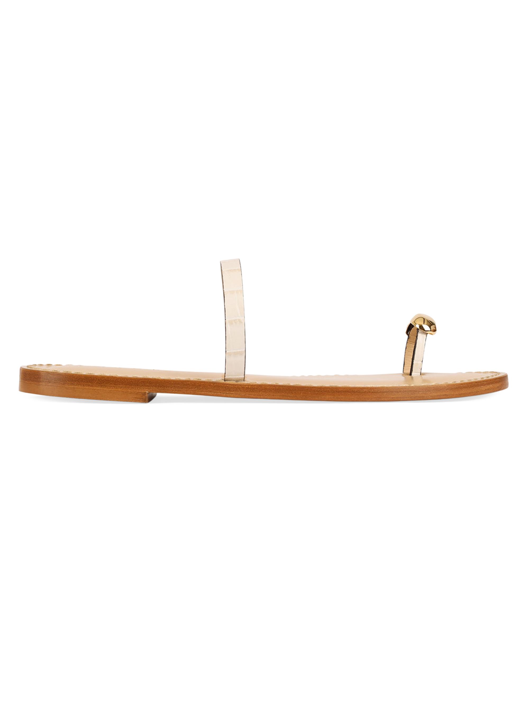 AMANU Women's 21 The Kibera Toe-Ring Leather Sandals - Cream | Thumbnail 5