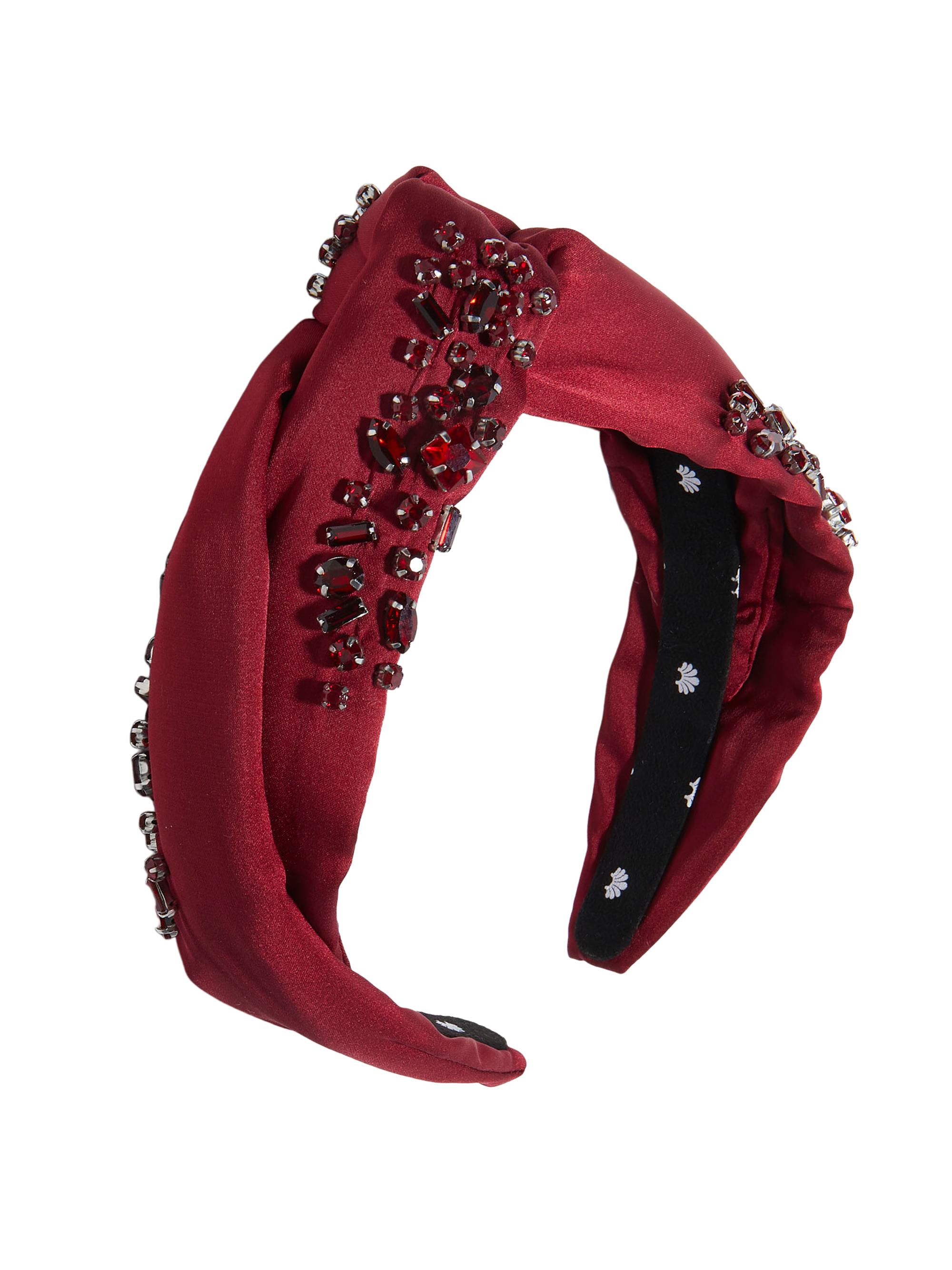 Lele Sadoughi Women's Marlene Jeweled Birthstone Headband - January Garnet
