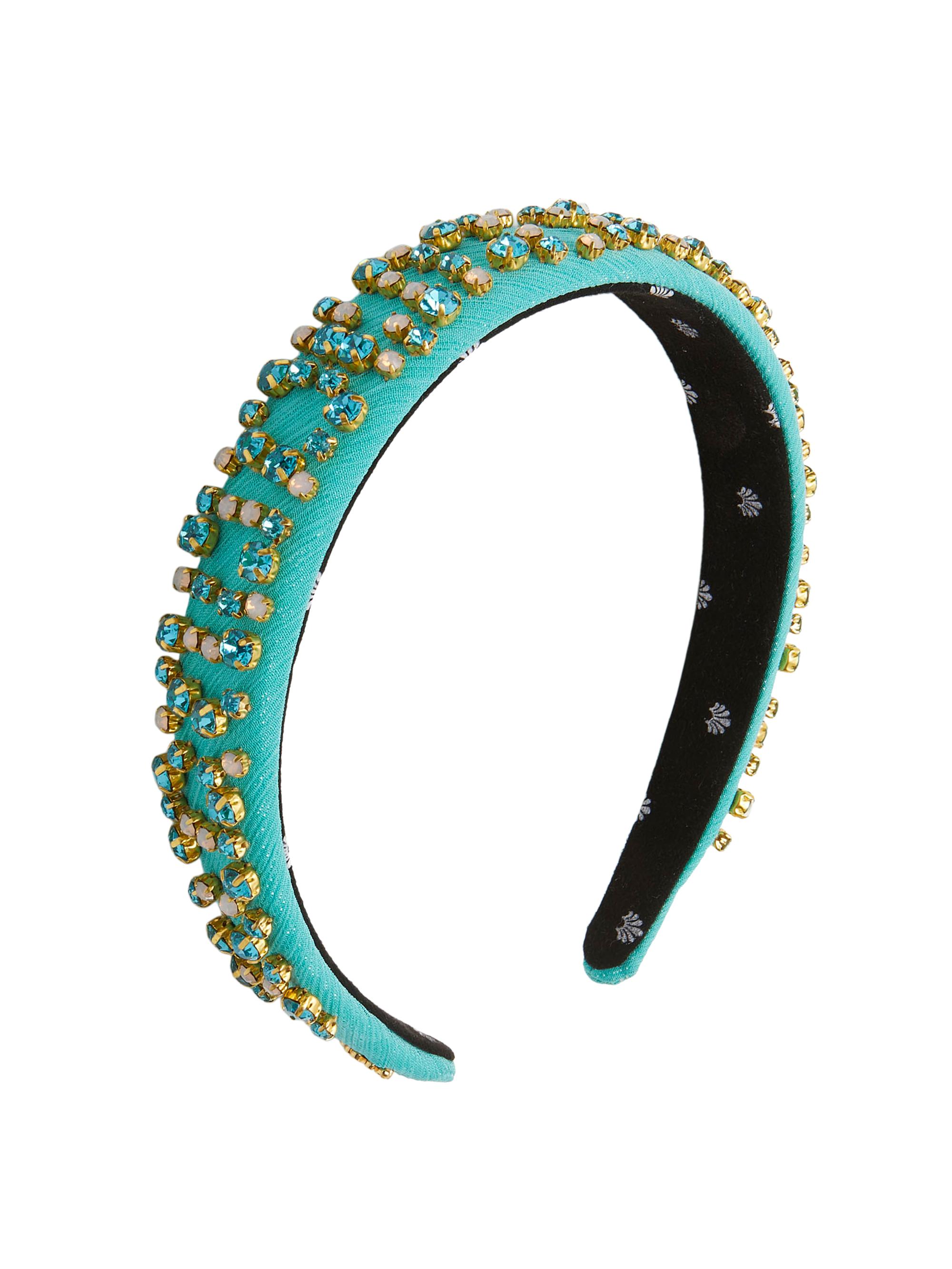 Lele Sadoughi Pebble-Embellished Velvet Knotted Headband | Saks