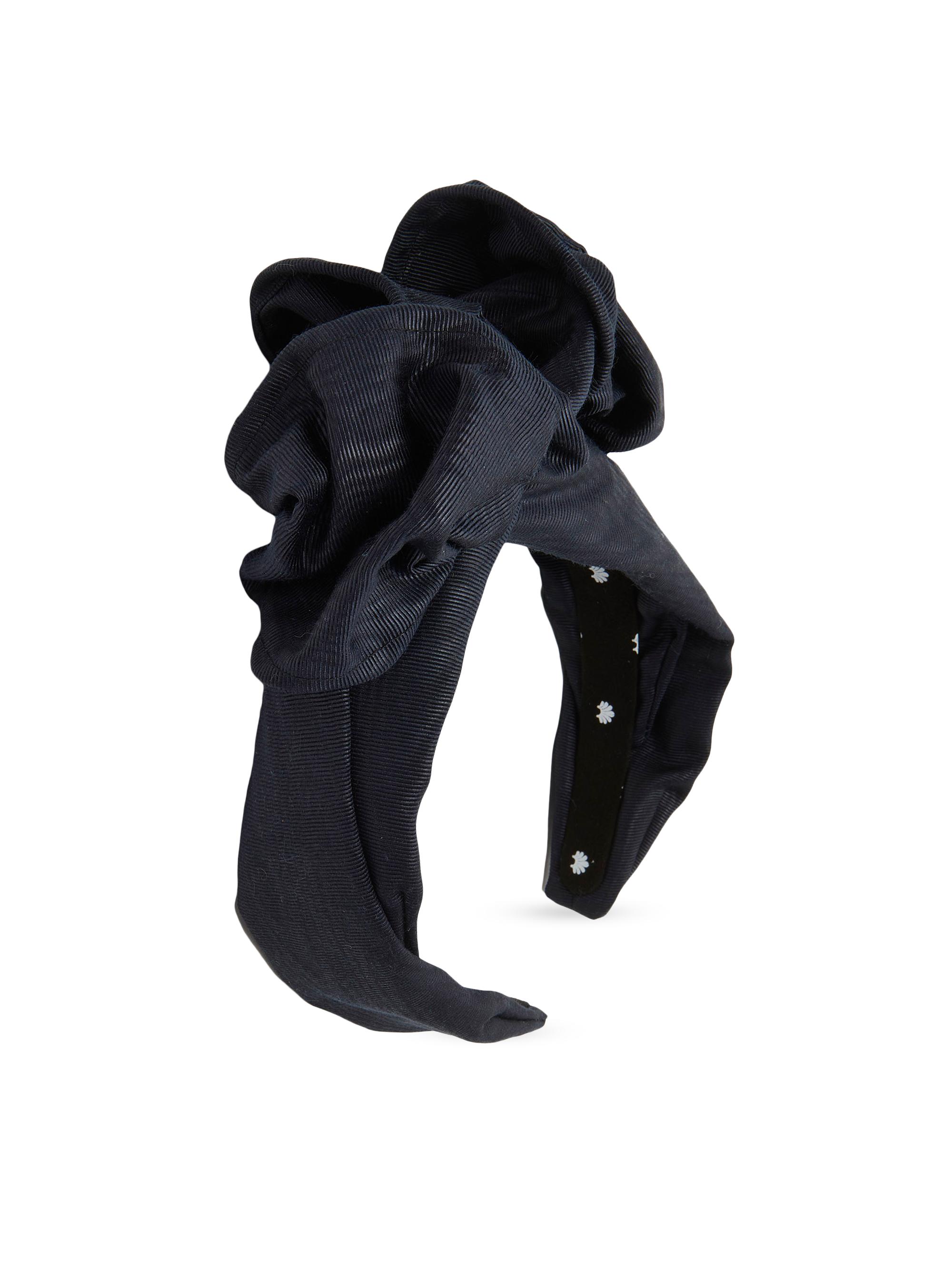 Lele Sadoughi Women's Crawford Moire Ruffled Headband - Jet