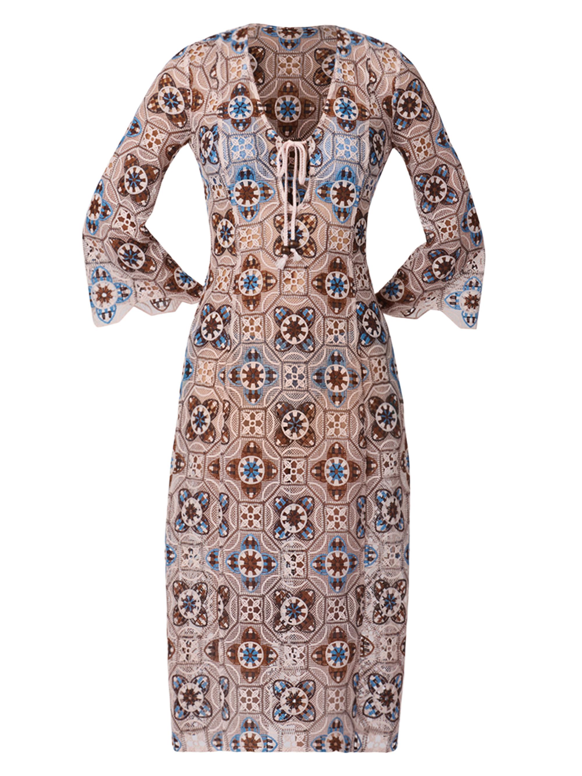 hazel midi dress Milly Hazel Embroidered Midi Dress in Blue